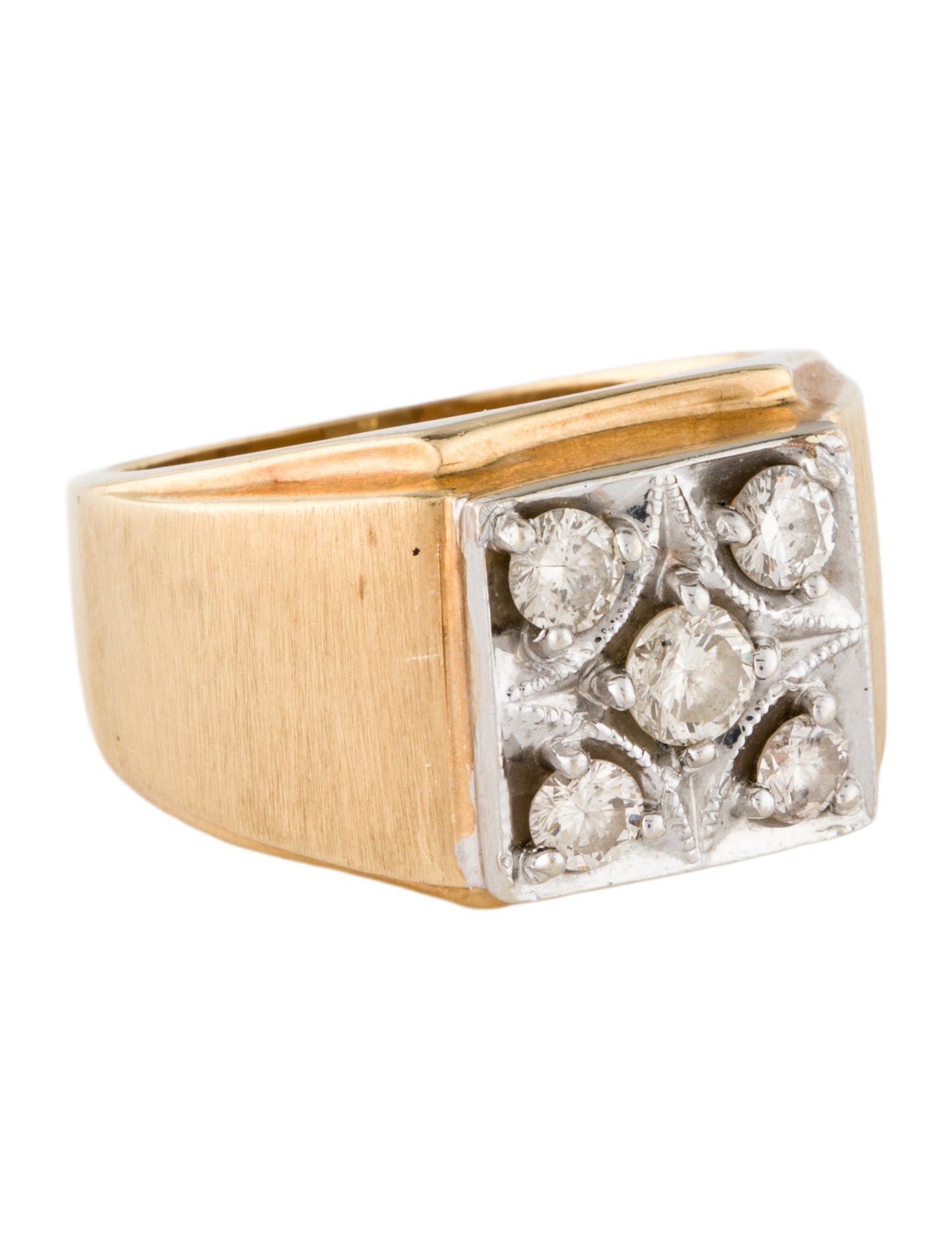 Ring 14K Diamond Signet