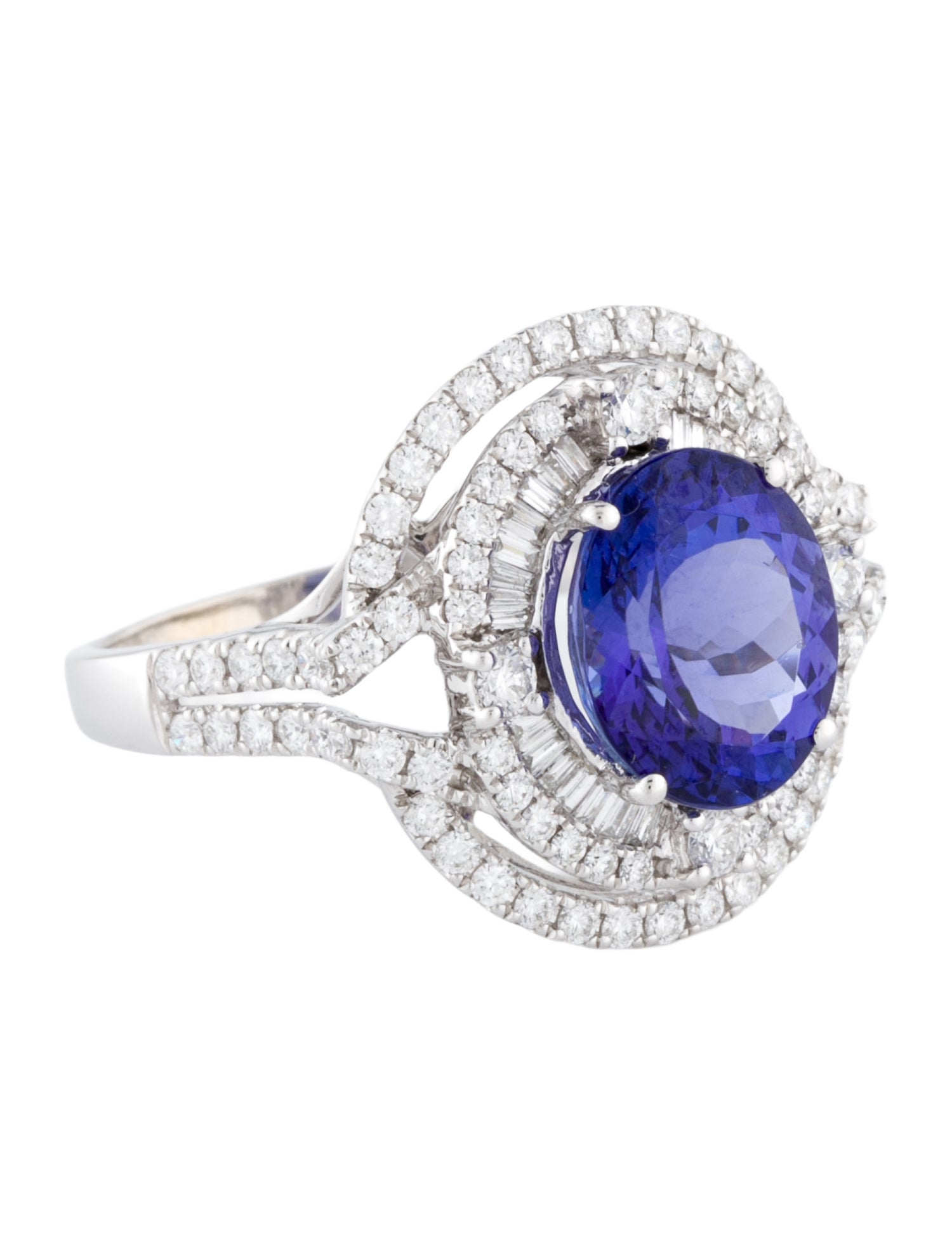 Ring 14K 2.92ct Tanzanite & 1.38ctw Diamond Cocktail