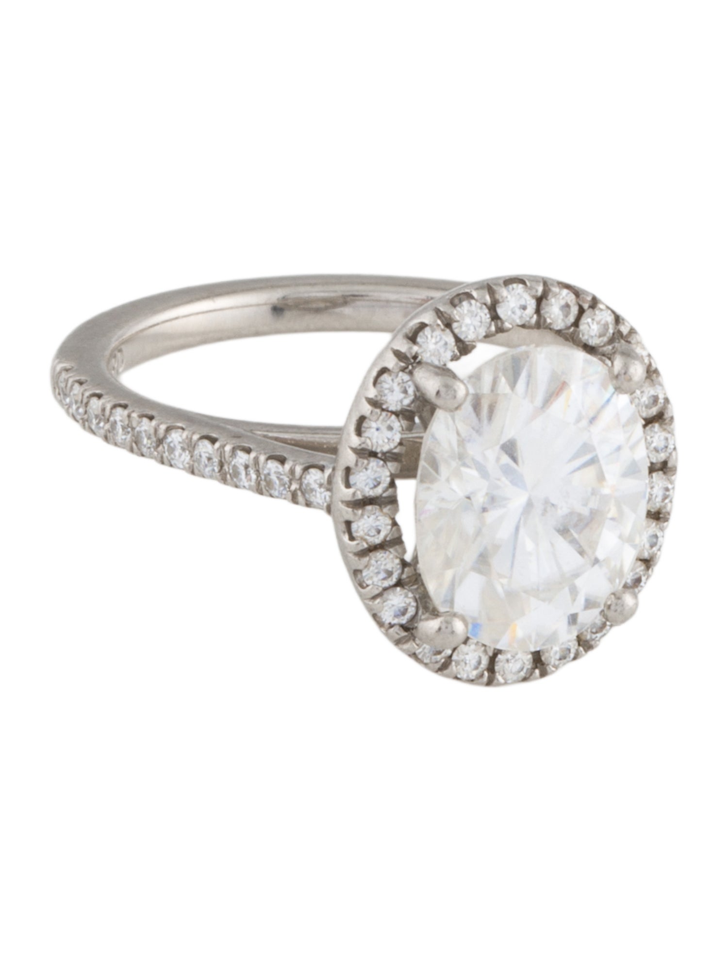 Ring Palladium 2.81ct Moissanite Engagement Ring