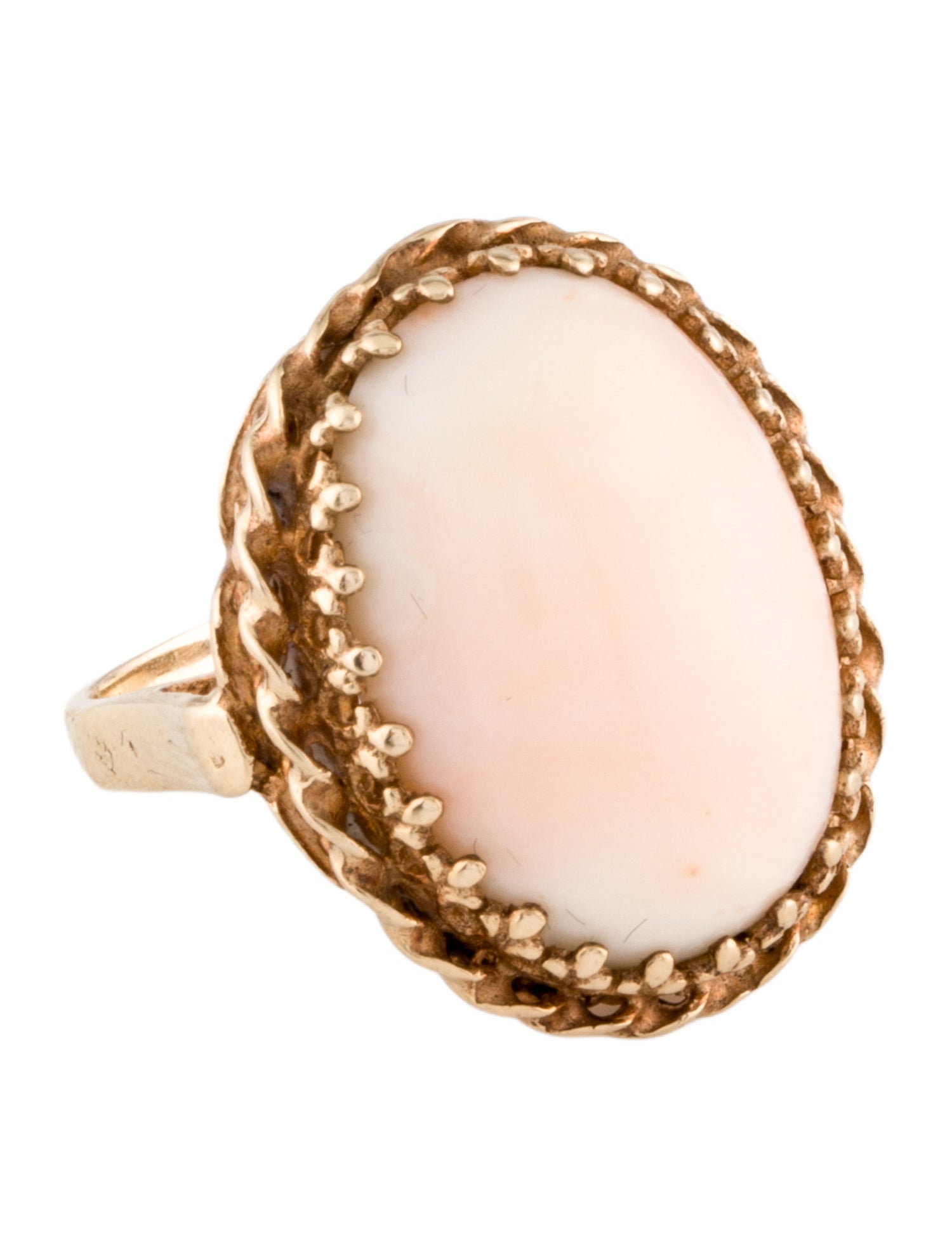 Ring 14K Coral Cocktail