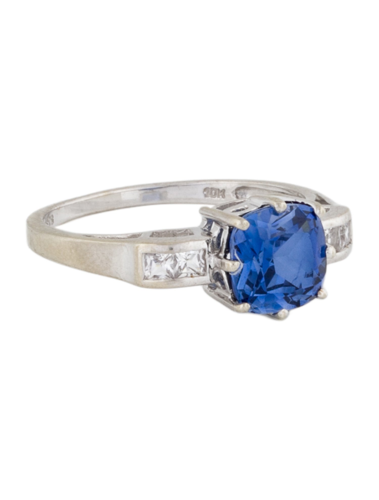 Ring 10K Synthetic Sapphire Cocktail