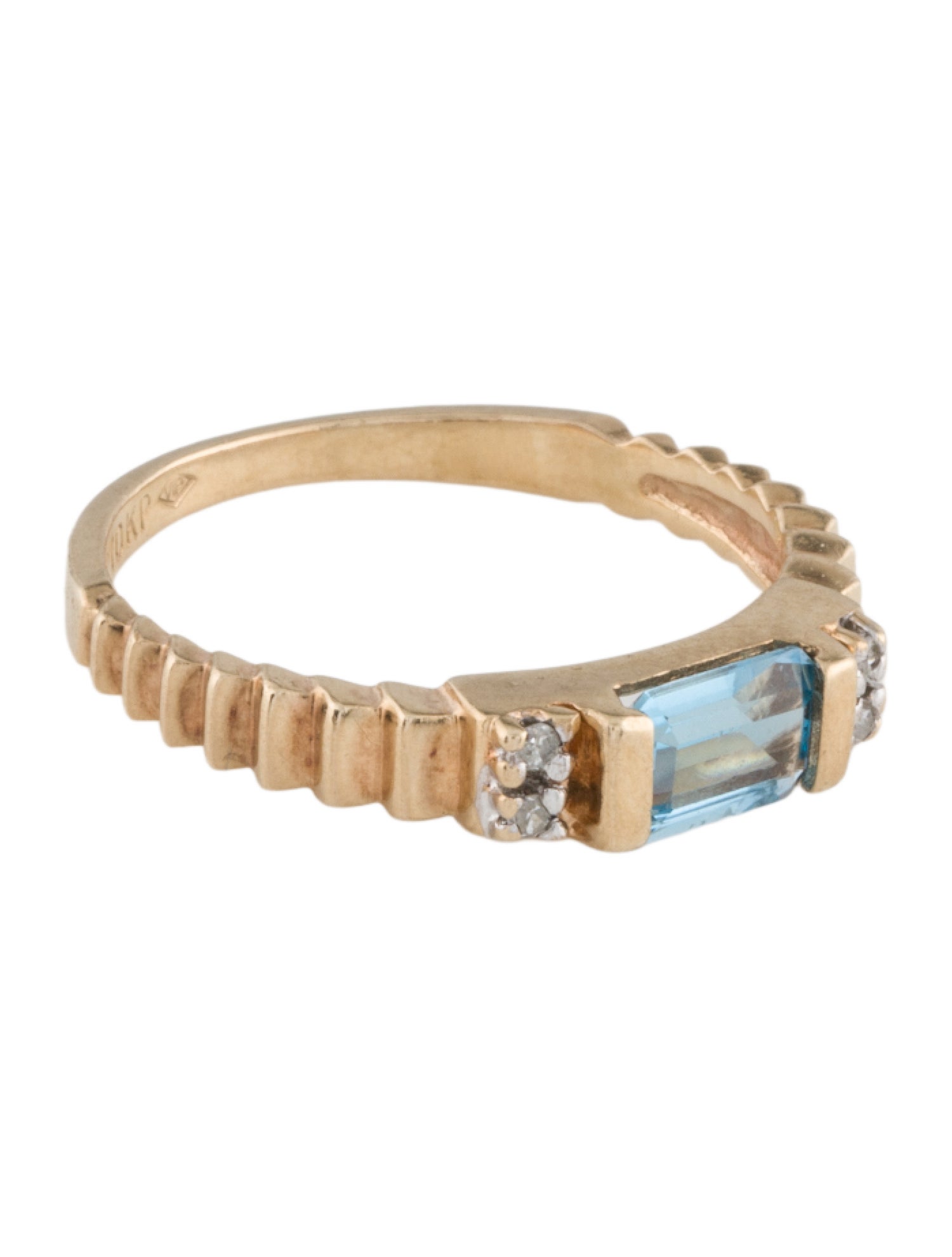 Ring 10K Topaz & Diamond Ring