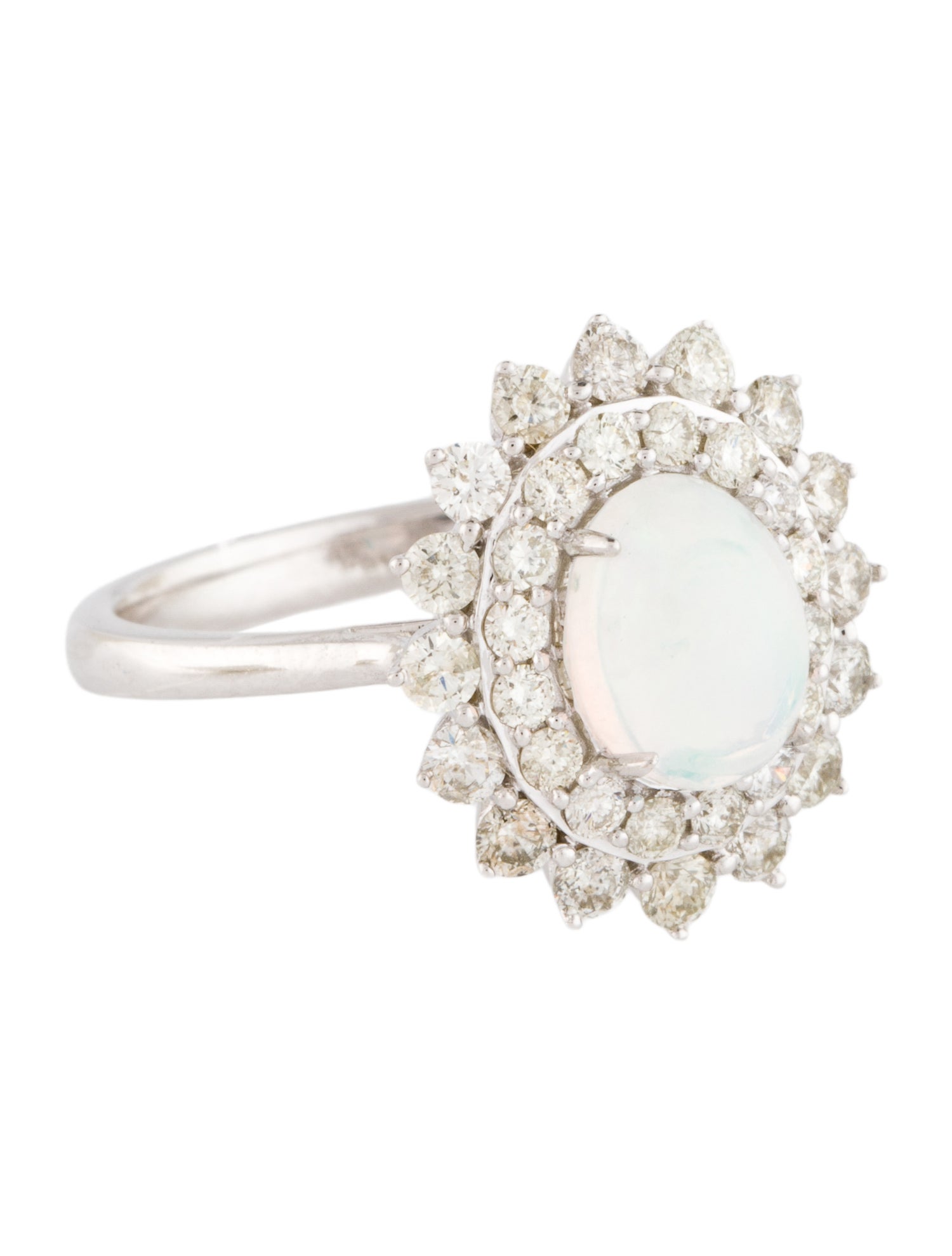 Ring 14K 1.25ctw Opal & Diamond Cocktail