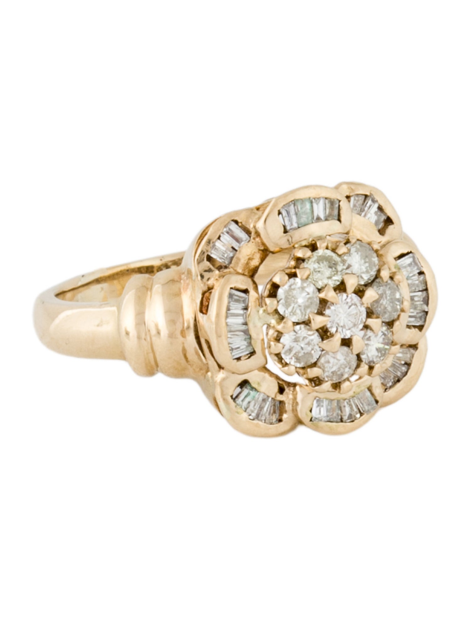Ring 14K Diamond Cocktail