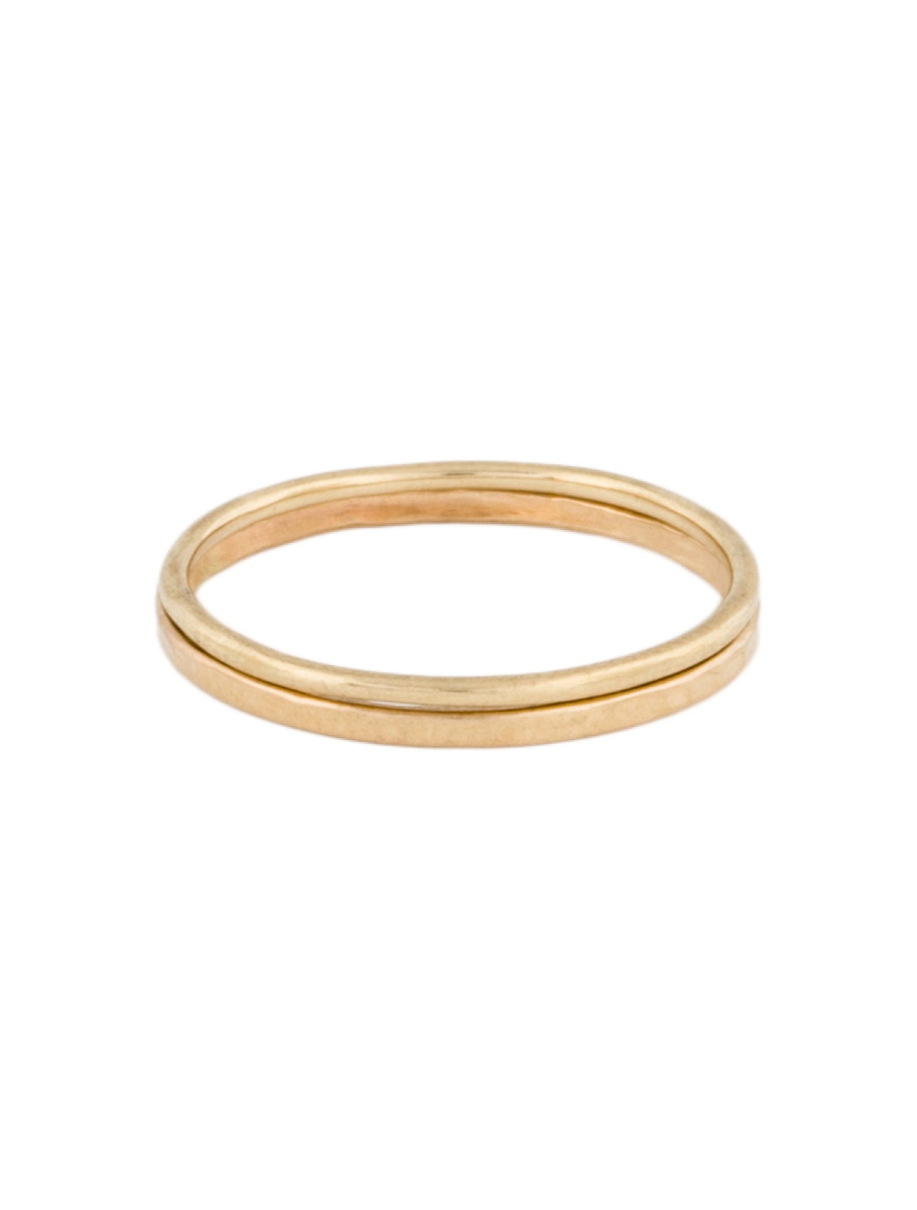 14K Stackable Band Ring Set