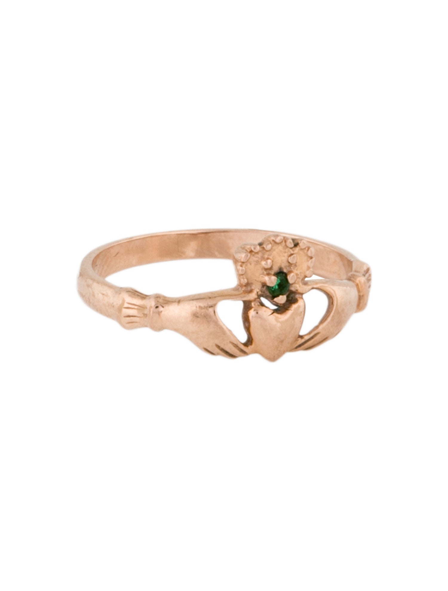 Ring 10K Glass Claddagh Cocktail