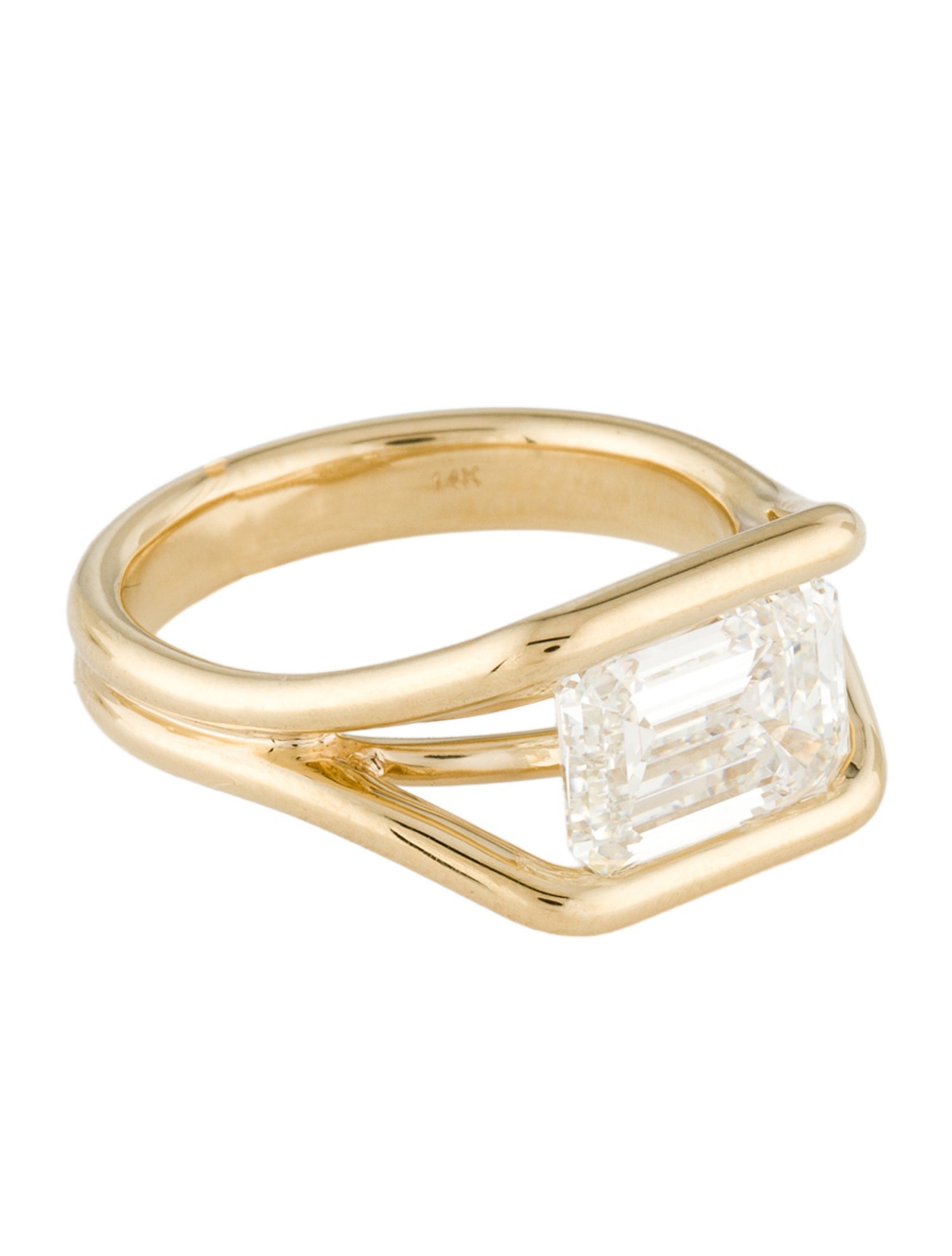 Ring 3.10ct Lab-Grown Diamond East-West Engagement