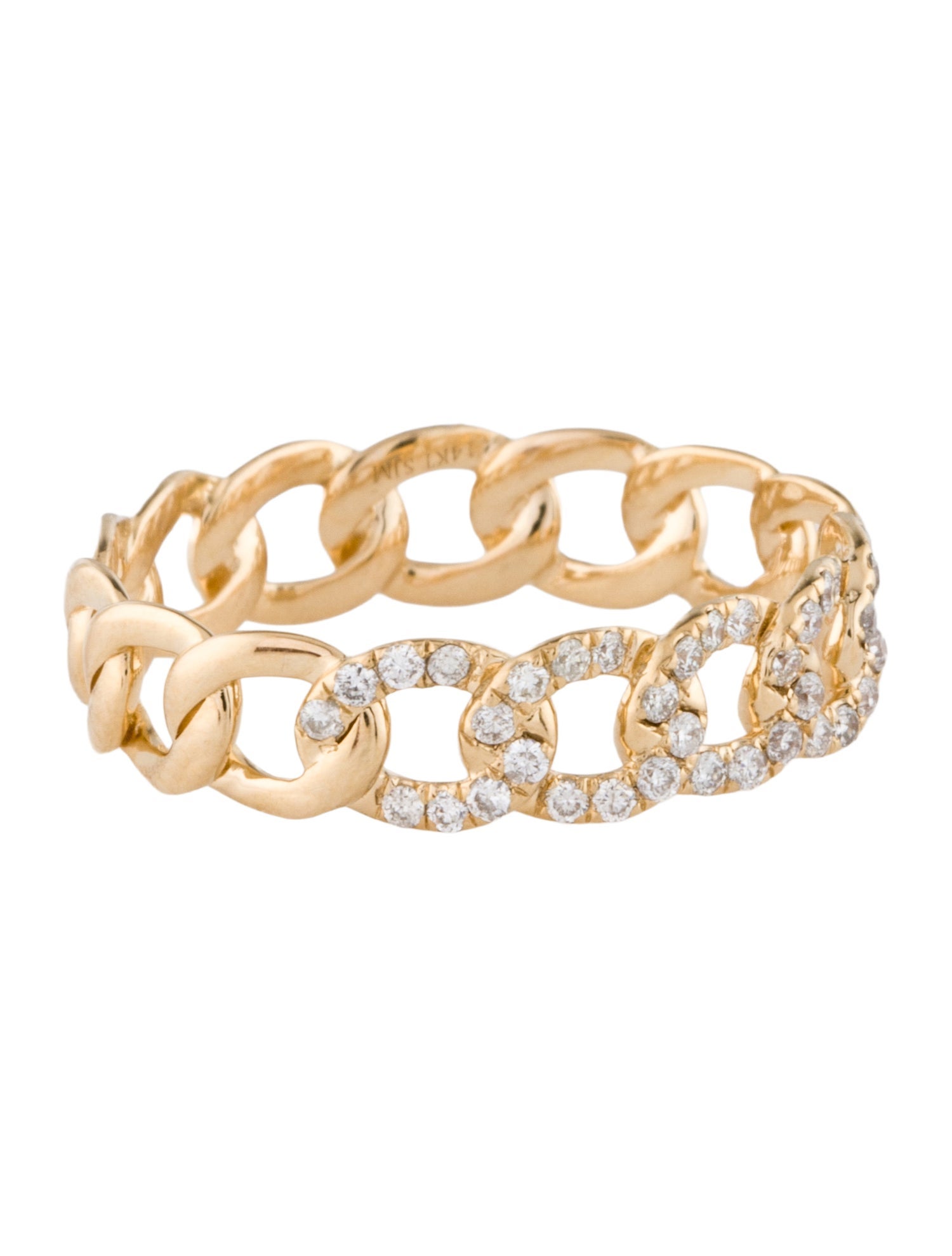 Ring 14K Diamond Chainlink Band