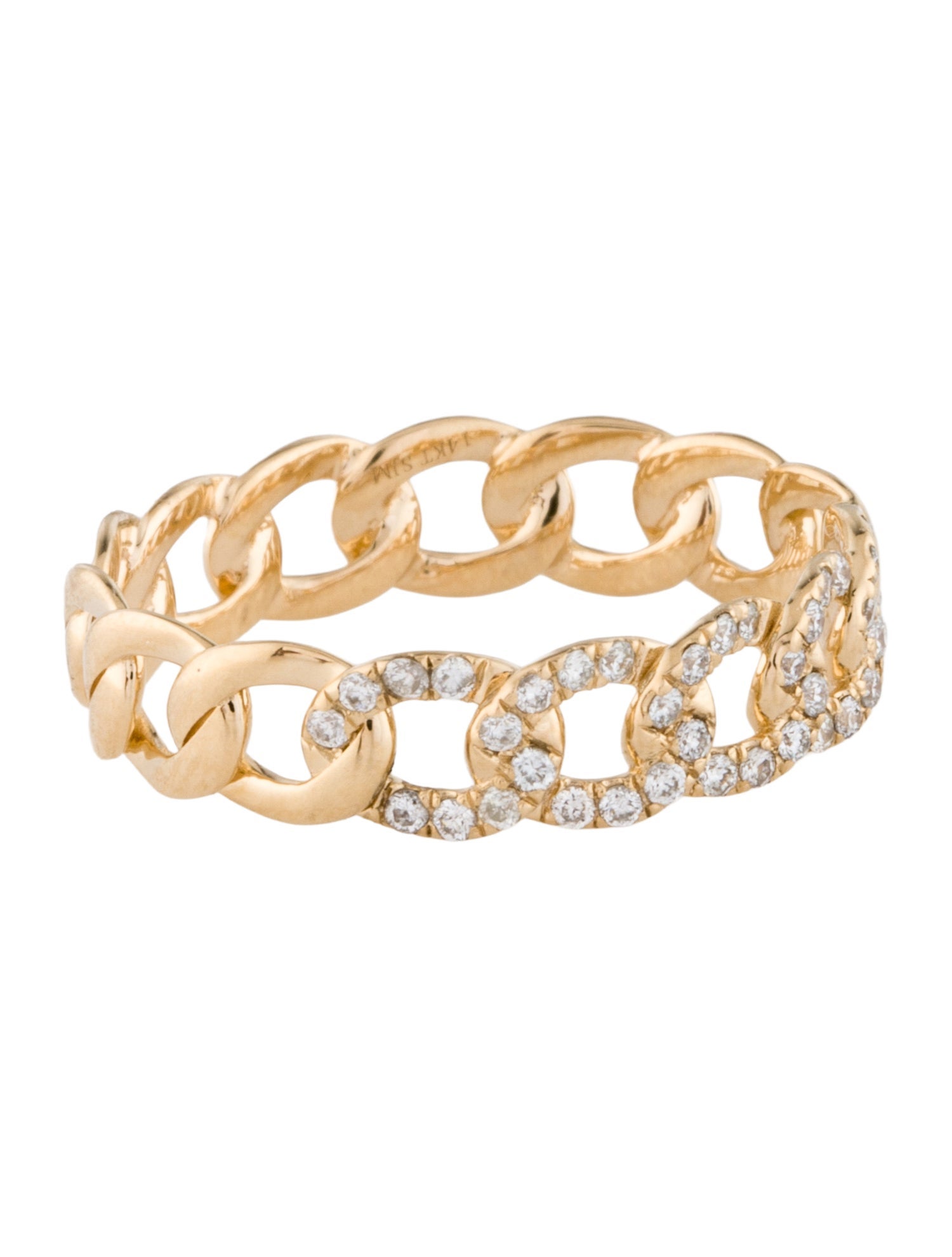 Ring 14K Diamond Chainlink Band