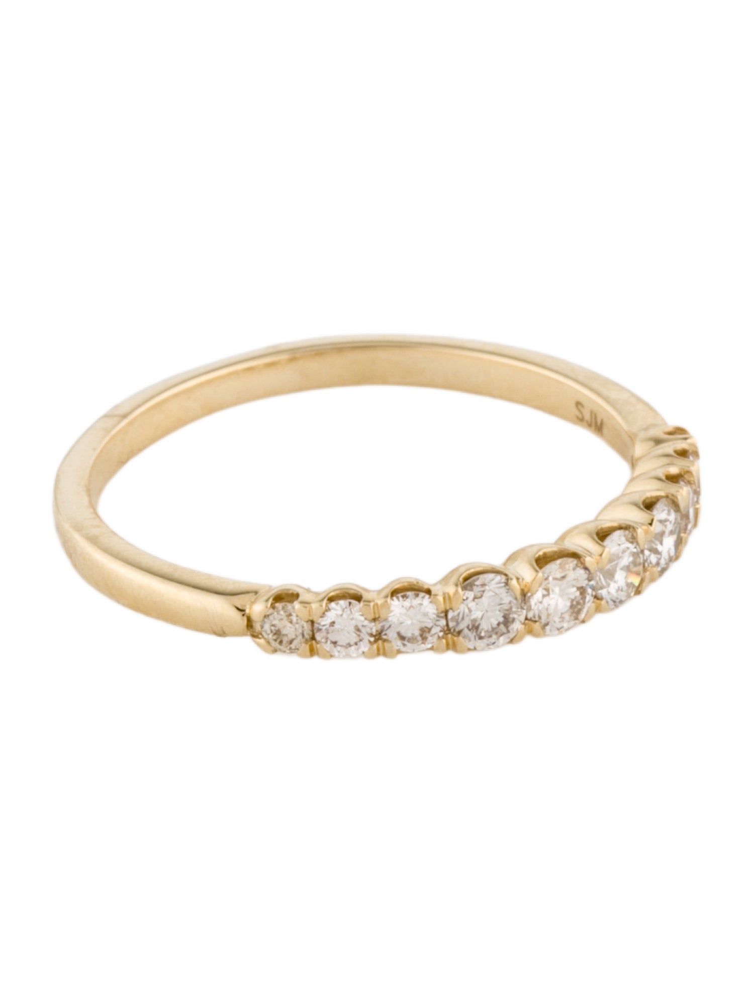 Ring 14K Diamond Graduated Half Band