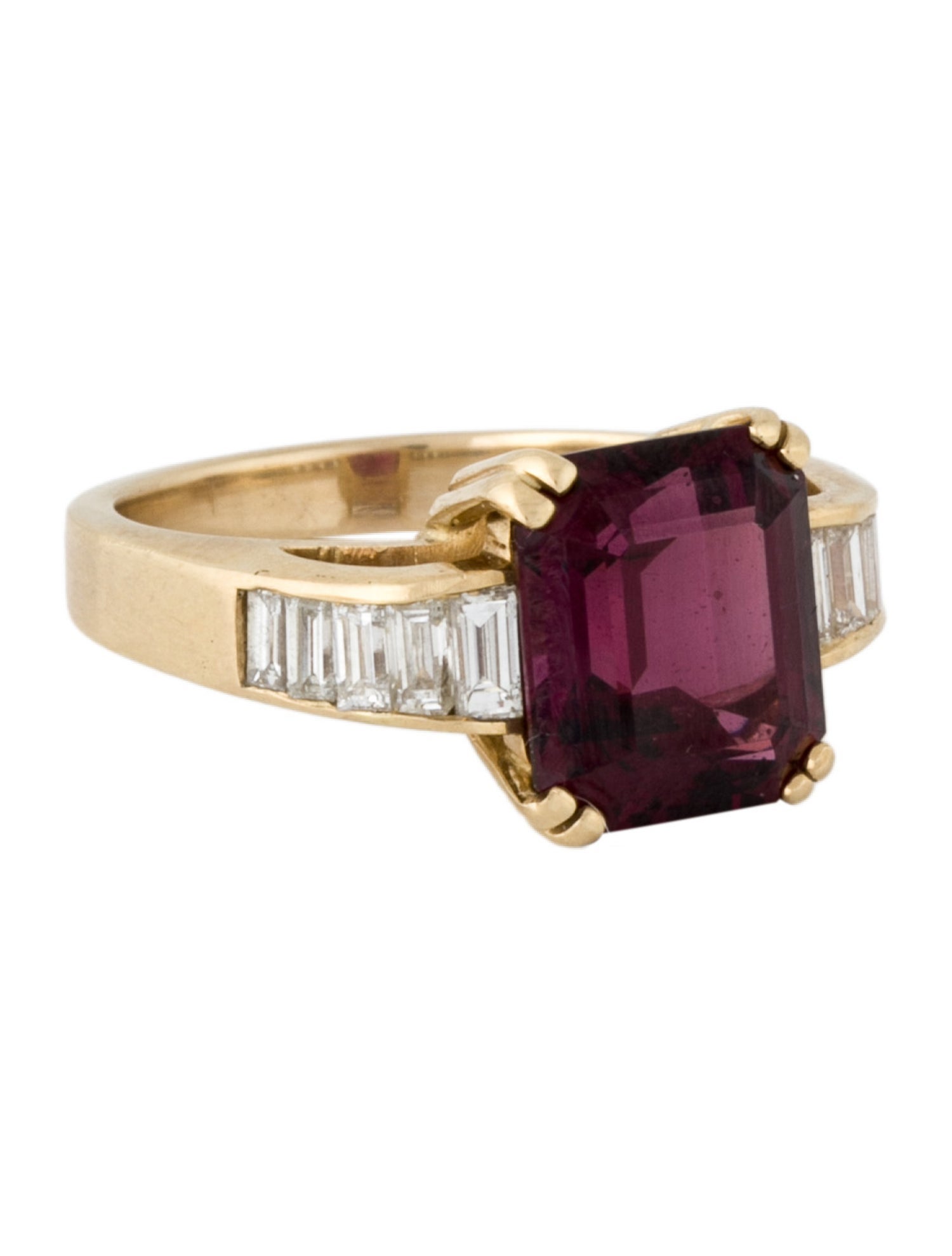 Ring 14K 7.86ct Rhodolite & 1.12ctw Diamond Cocktail