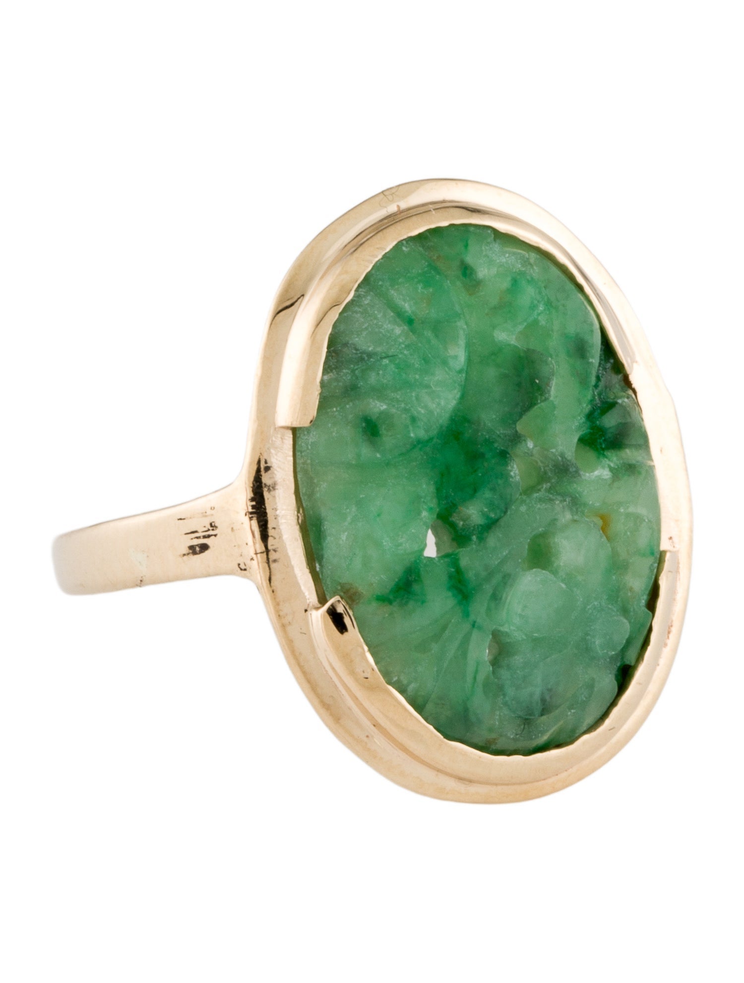Ring 14K Jadeite Cocktail