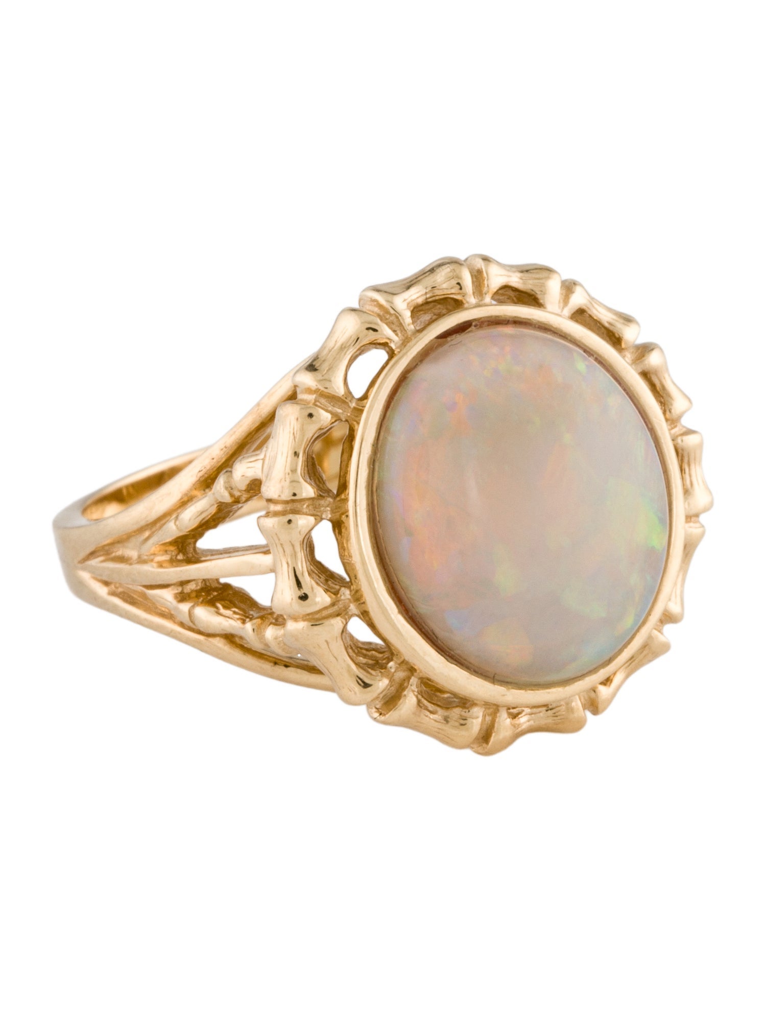 Ring 14K 2.89ct Opal Cocktail