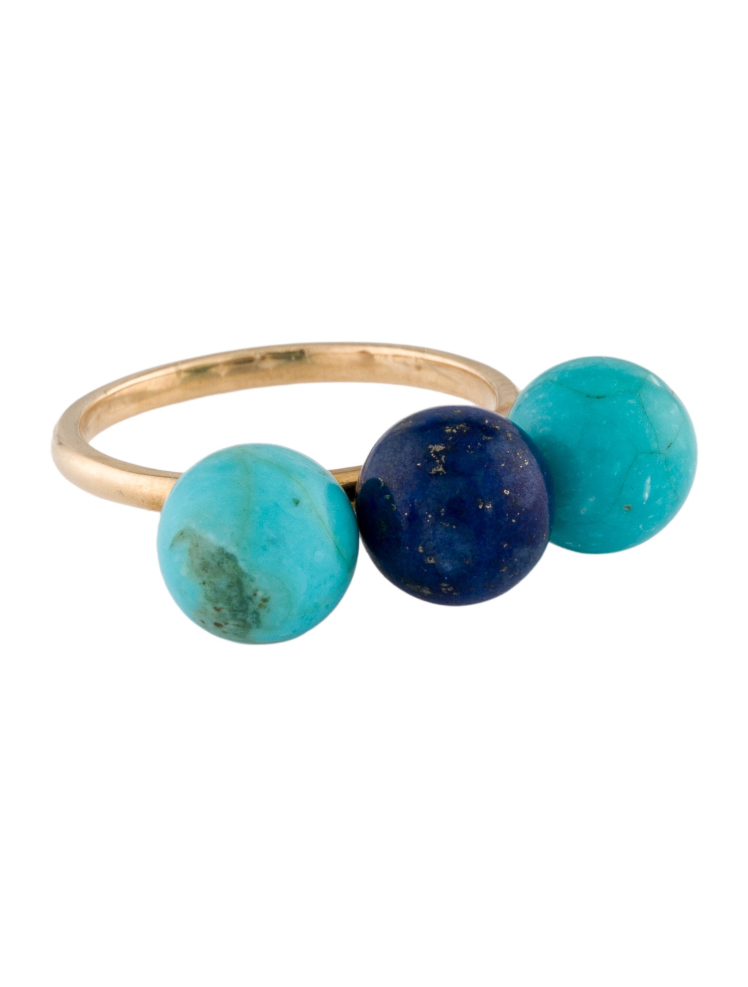 Ring 14K Lapis Lazuli & Turquoise