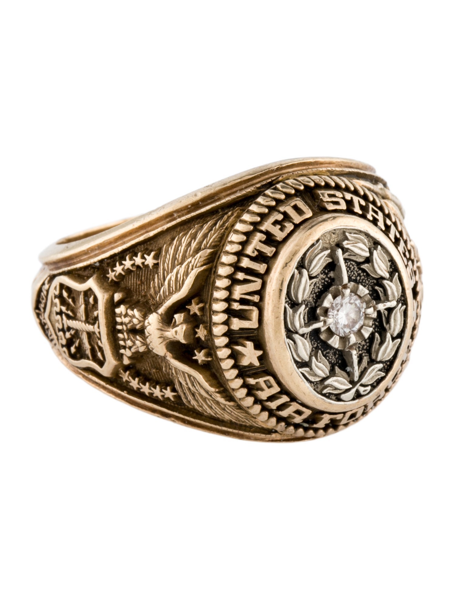 Ring 10K Diamond Air Force