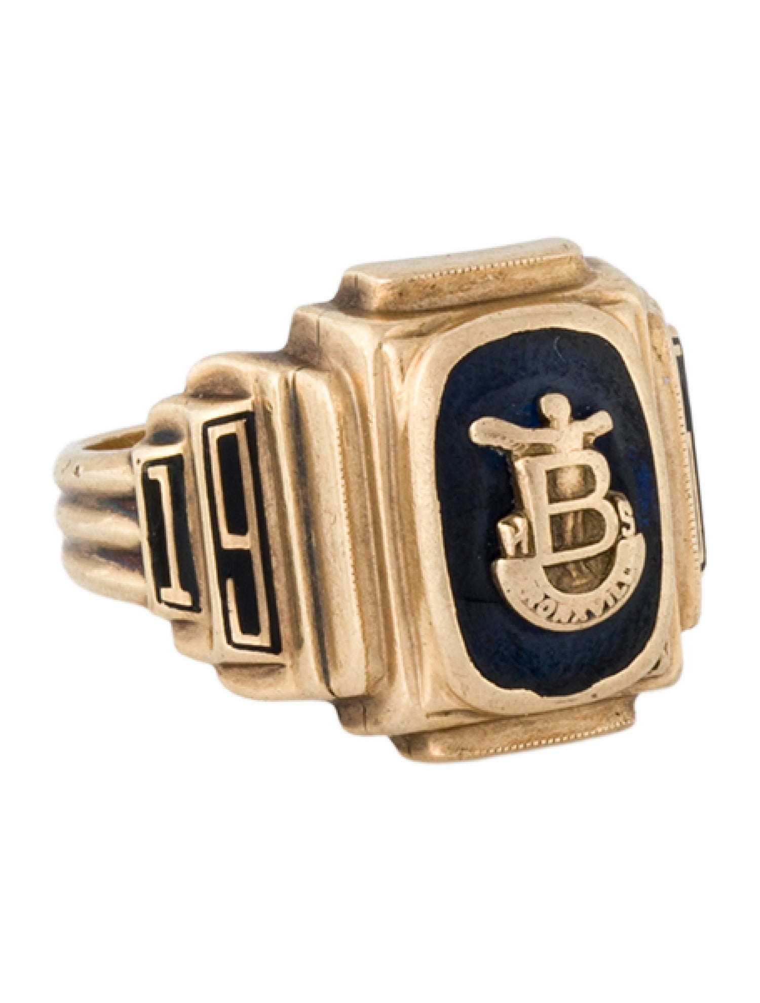Ring 10K Synthetic Spinel Class Signet