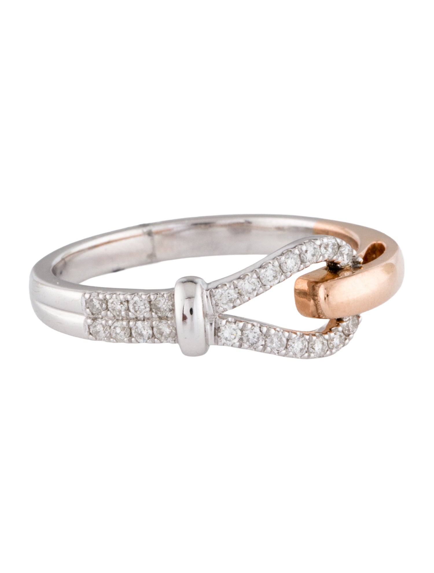 Ring 14K Diamond Buckle