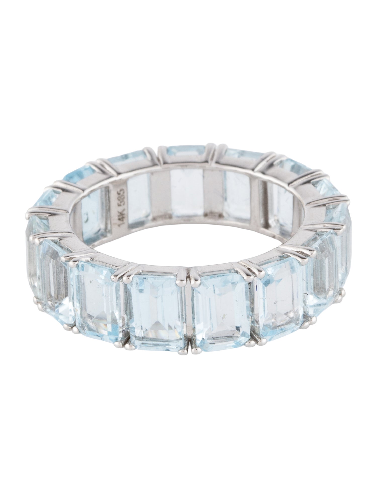 Ring 14K 10.06ctw Topaz Eternity