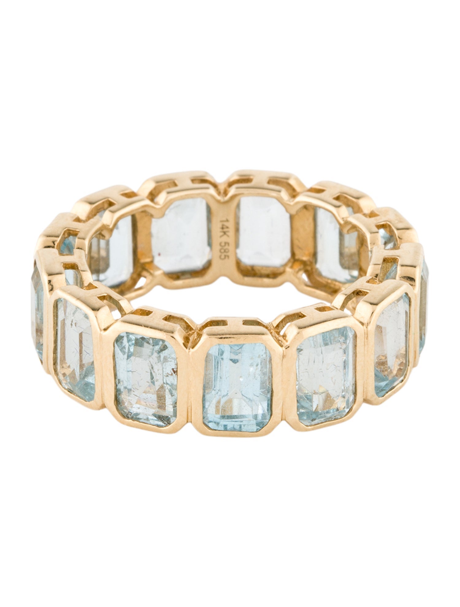 Ring 14K 8.80 Topaz Eternity Band