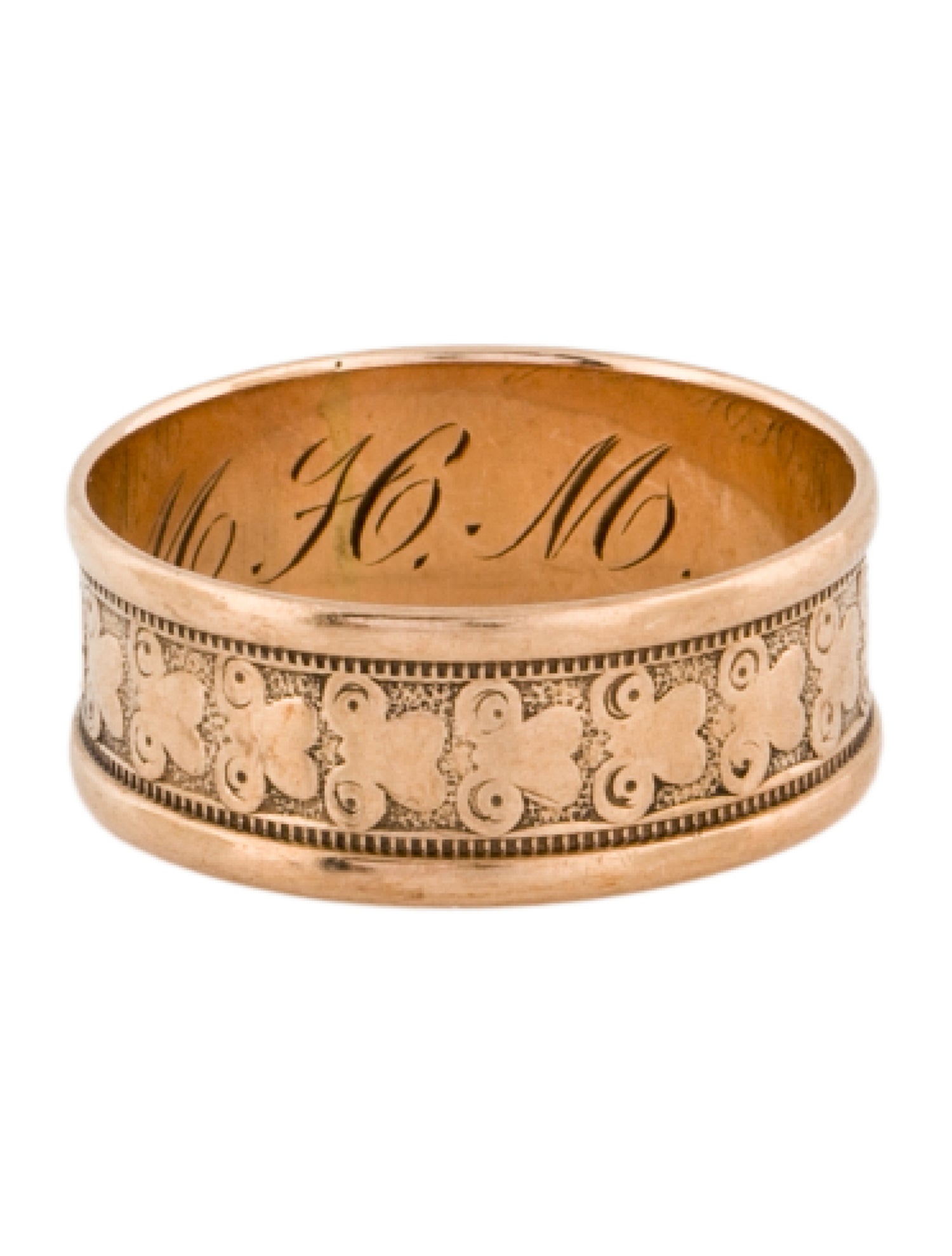 Ring Vintage 10K Engraved Band