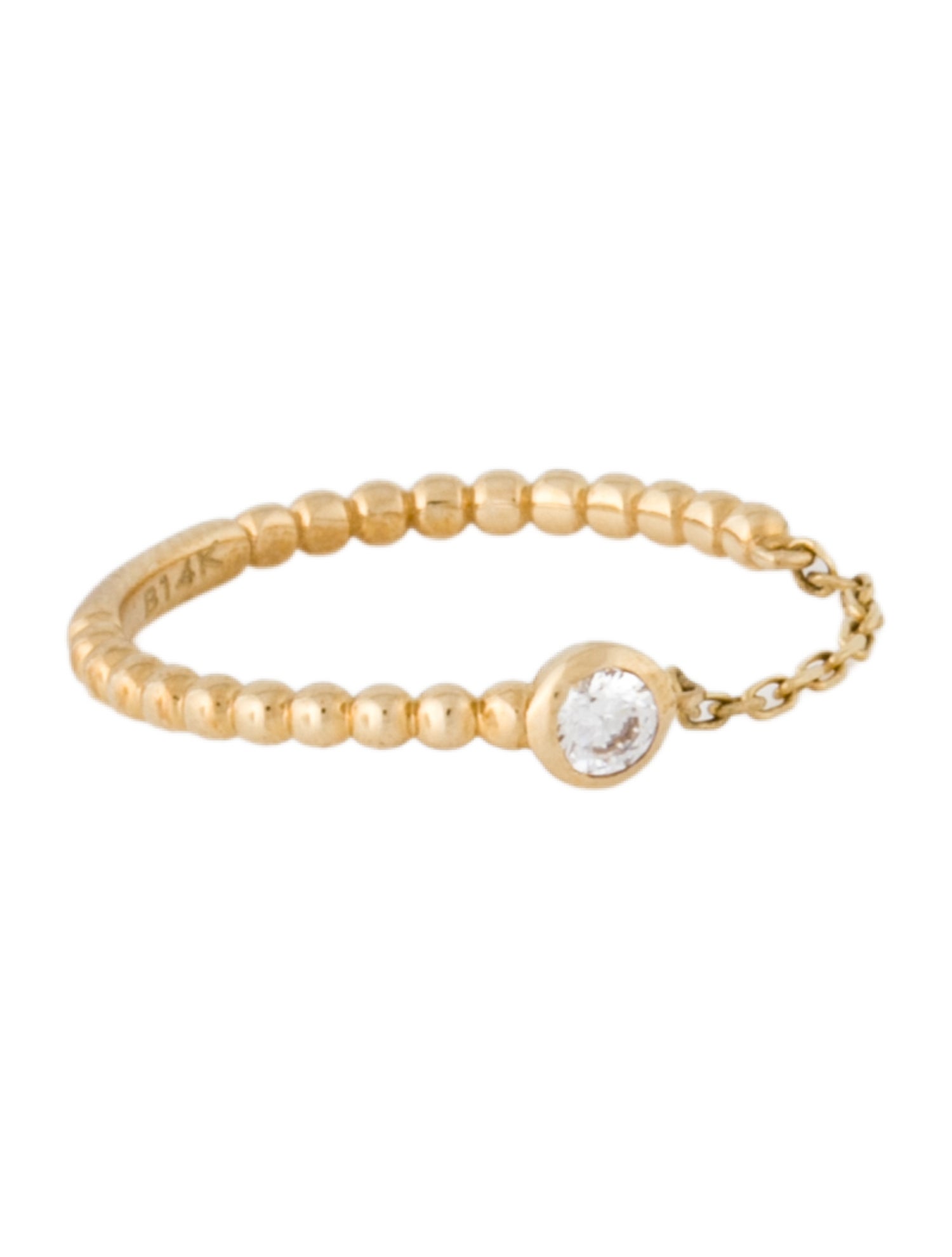 Ring 14K Cubic Zirconia Chain