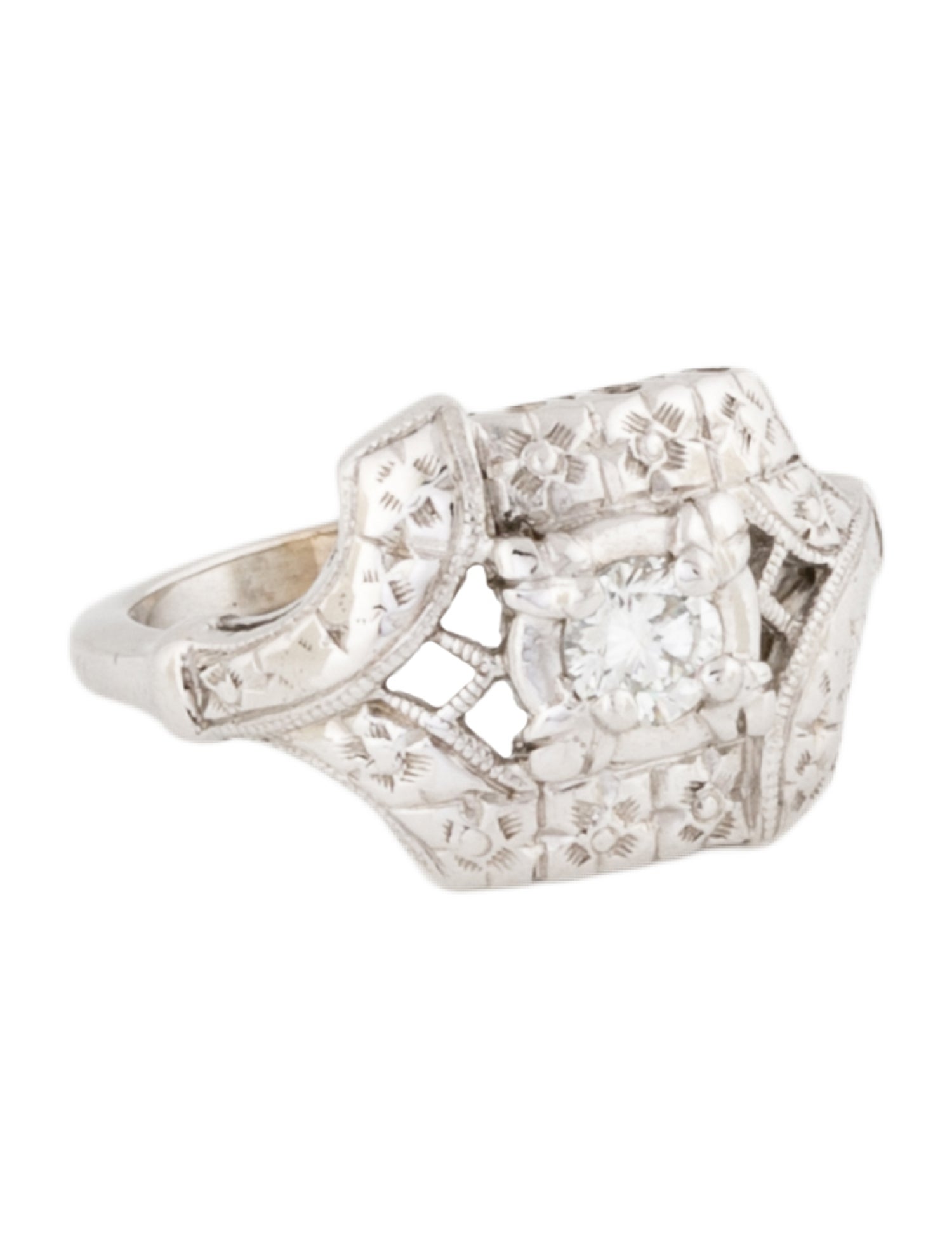 Ring 14K Diamond Cocktail