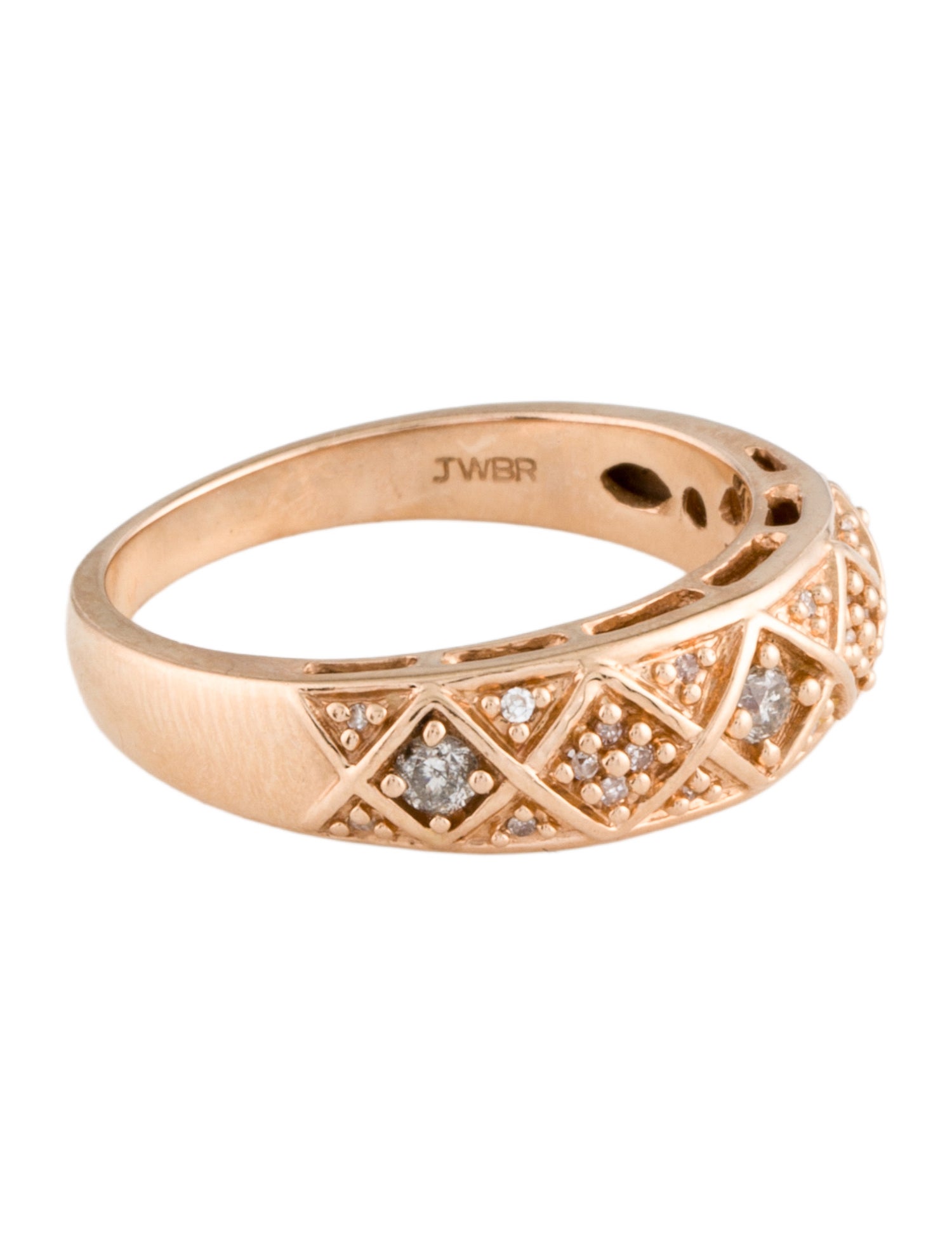Ring 14K Diamond Tapered Band