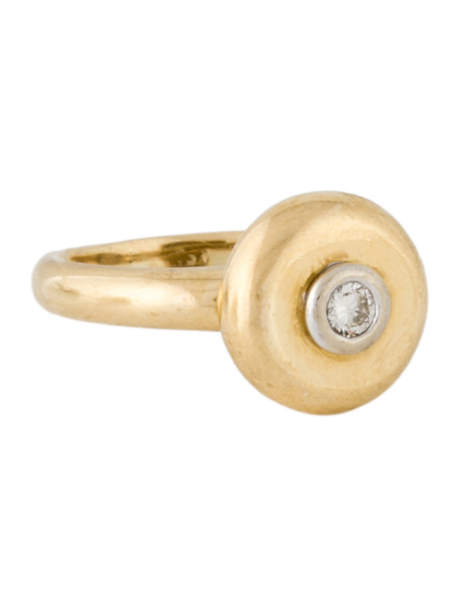Ring 18K Diamond Round Cocktail
