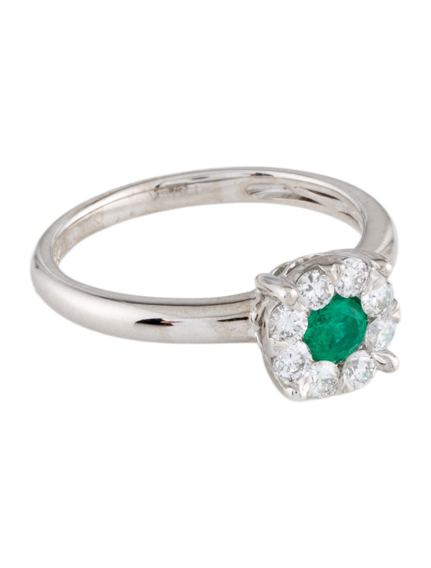 Ring 14K Emerald & Diamond Cocktail Ring