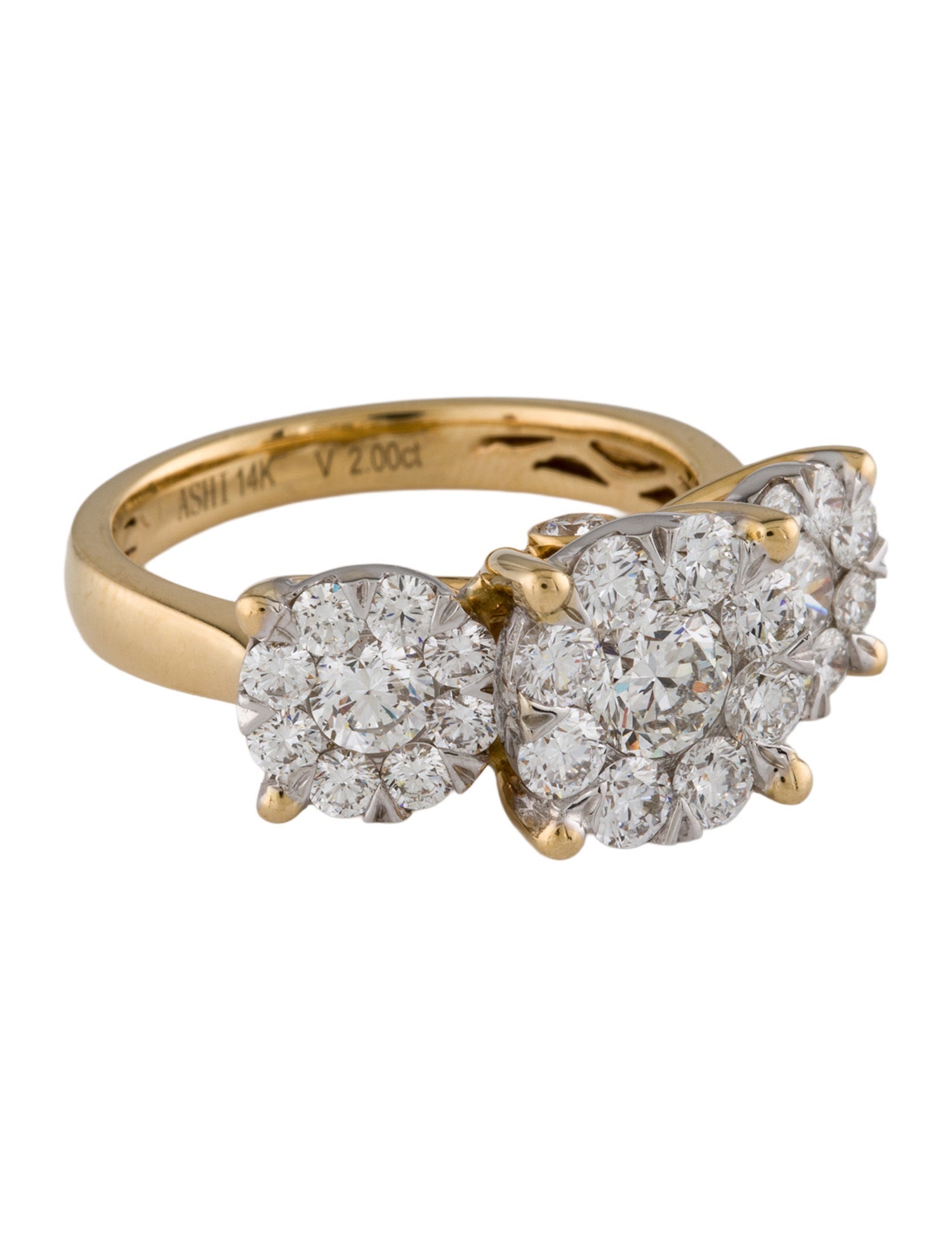 Ring 14K 2.01ctw Diamond Cocktail