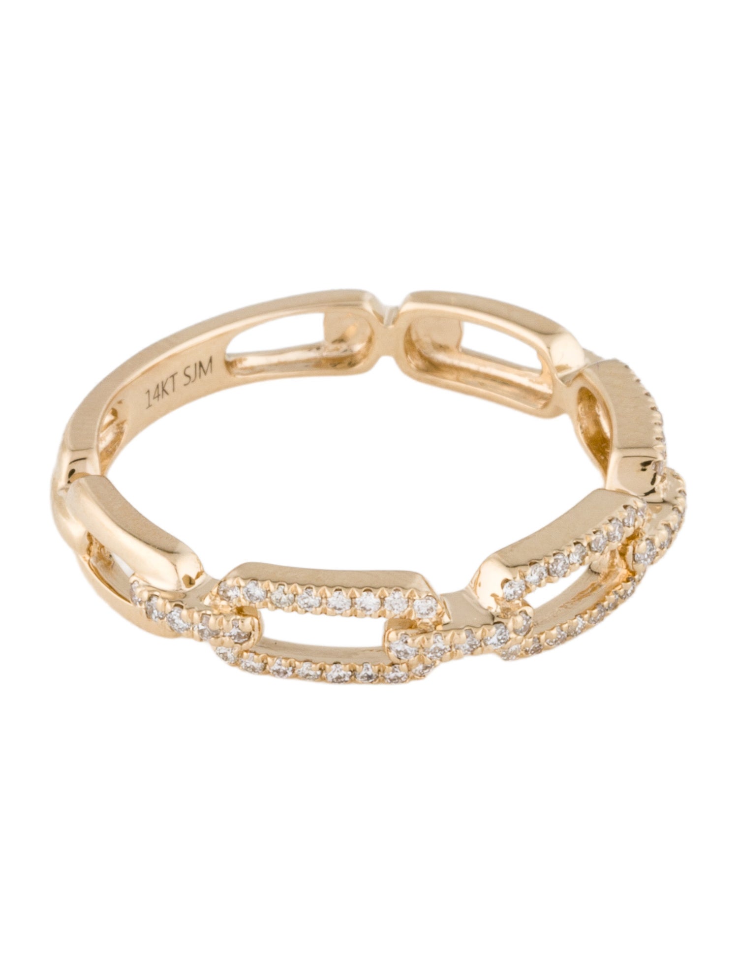 Ring 14K Diamond Link Band