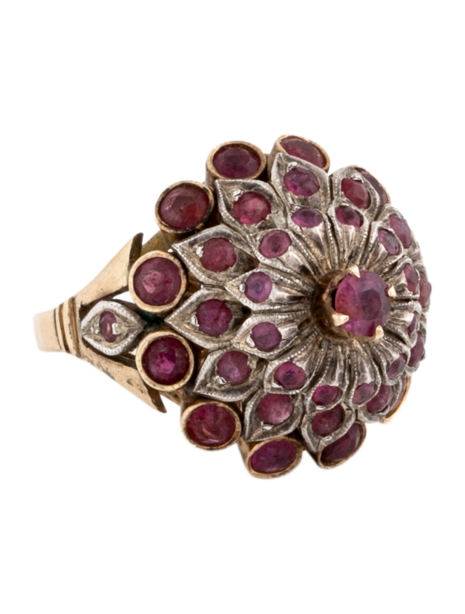 Ring 14K 2.38ctw Ruby Cocktail