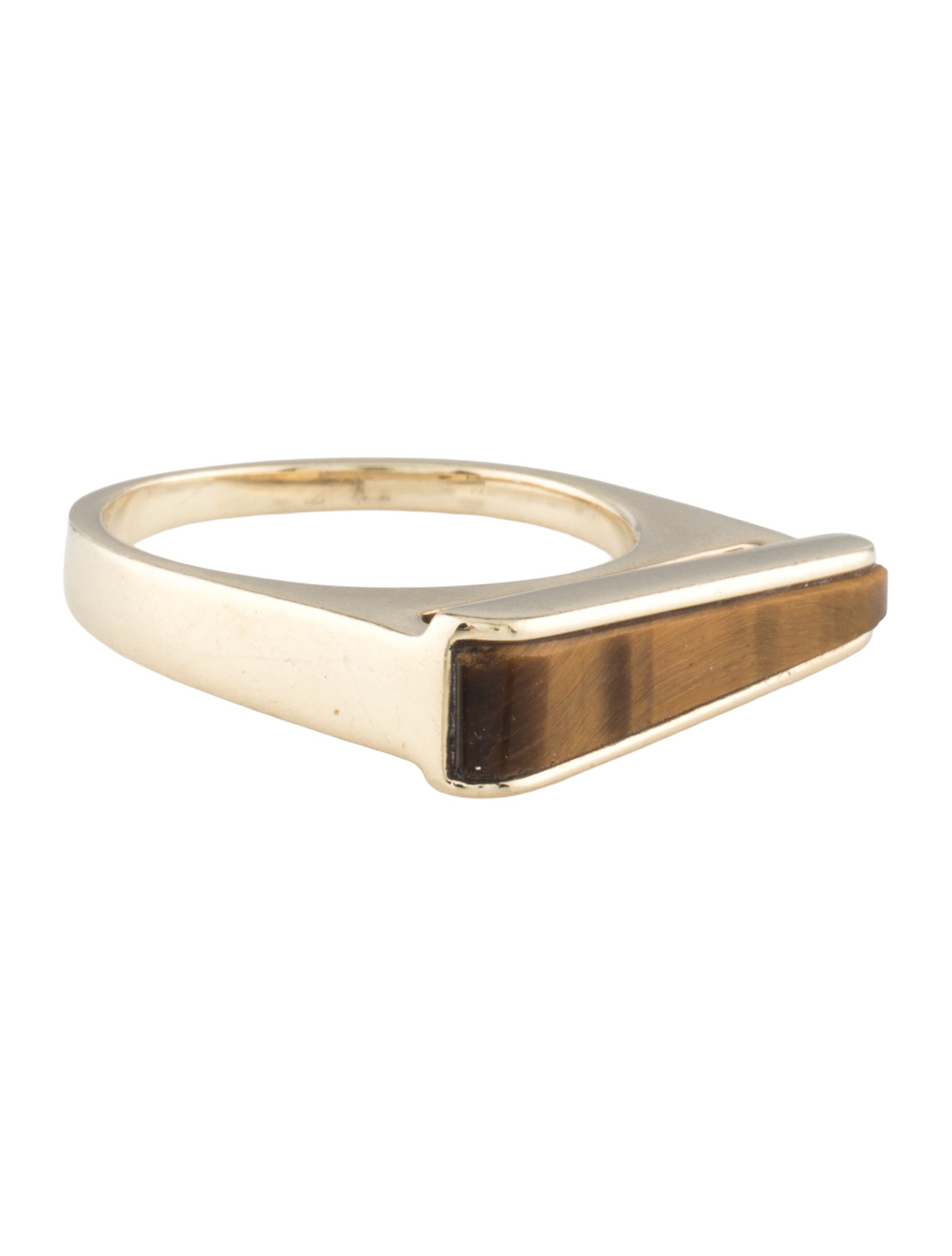 Ring Vintage Grosse 14K Tiger's Eye Quartz Band