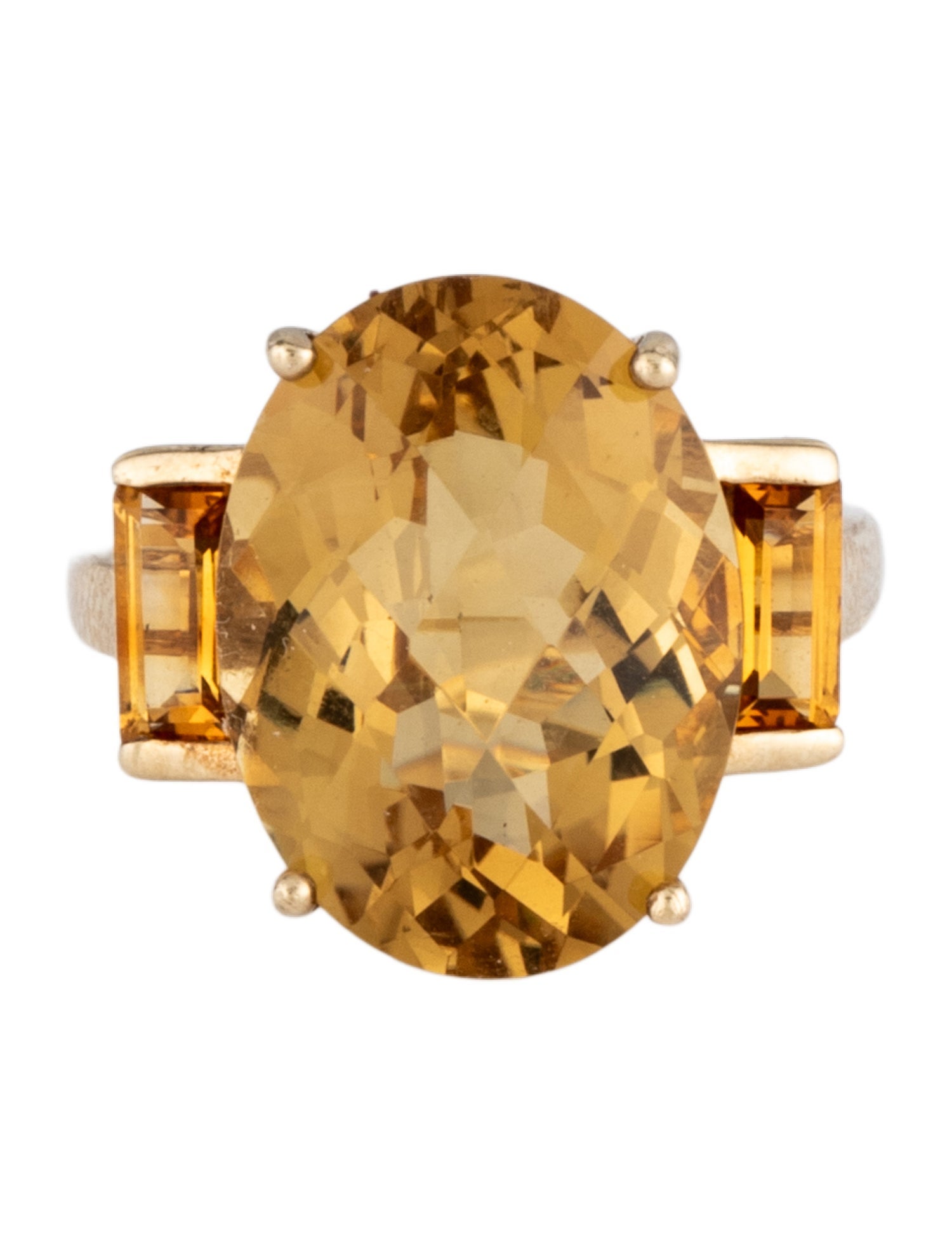 Ring 10K Citrine Cocktail