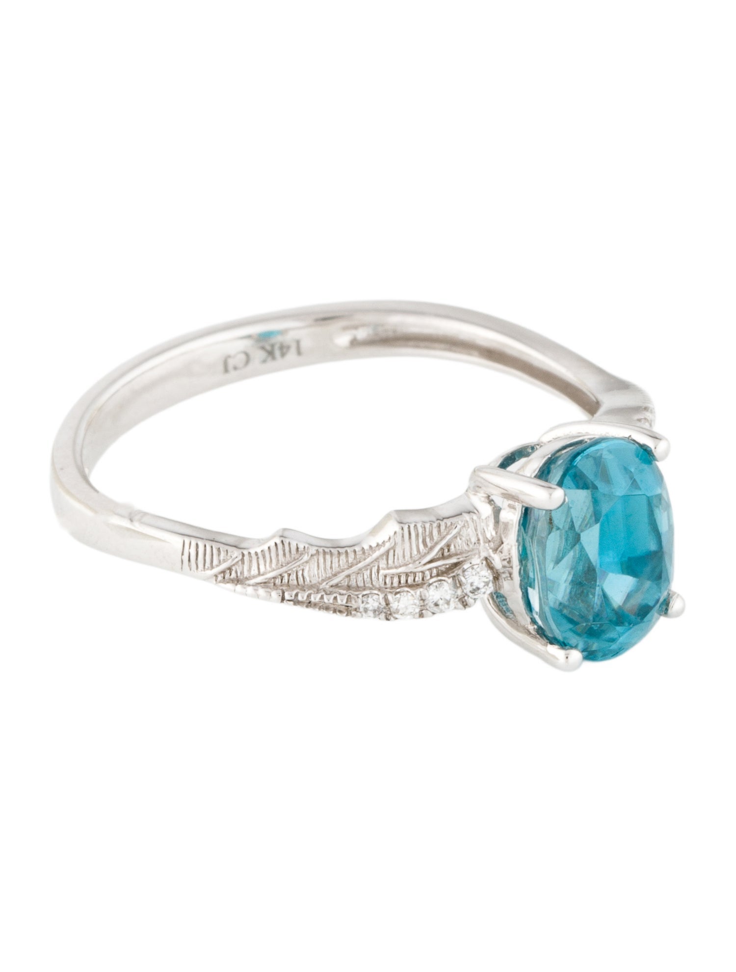 Ring 14K 2.67ct Zircon & Diamond Cocktail