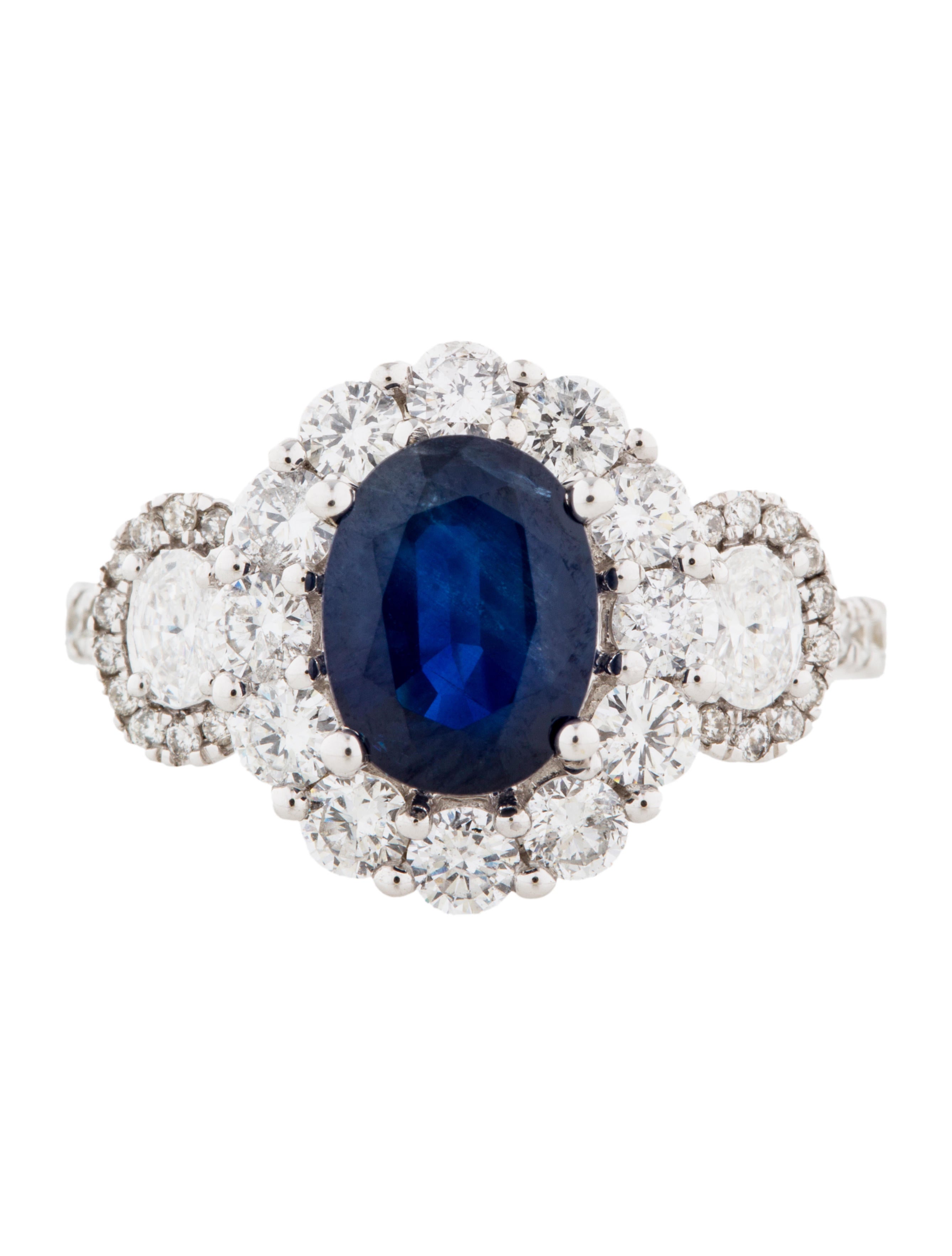 14K Sapphire & Diamond Cocktail Ring Rings RRING40299 The RealReal