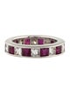 Ring Platinum Diamond & Ruby Eternity Band