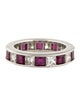 Ring Platinum Diamond & Ruby Eternity Band