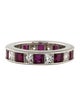 Ring Platinum Diamond & Ruby Eternity Band