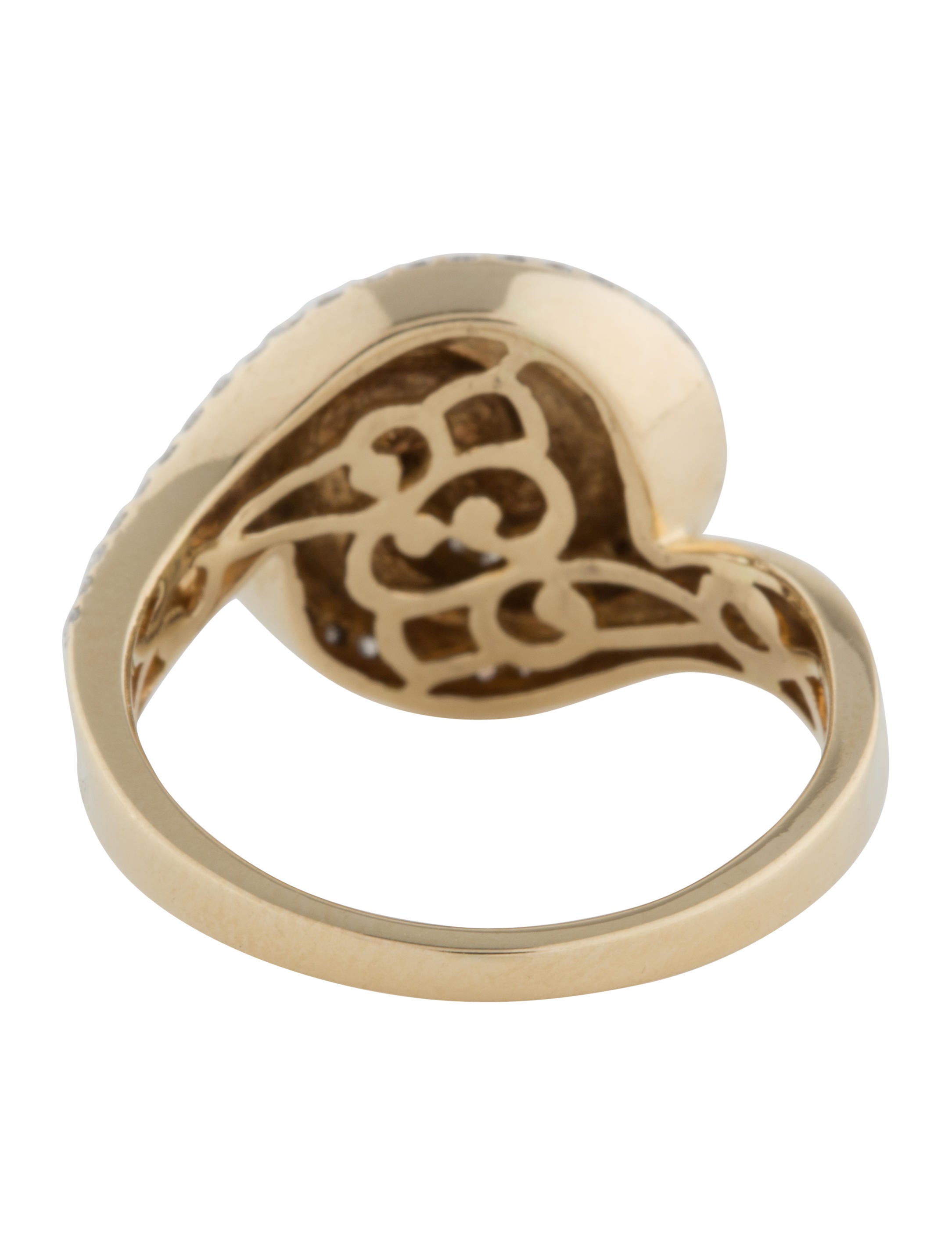 14K Diamond Swirl Ring Rings RRING40758 The RealReal