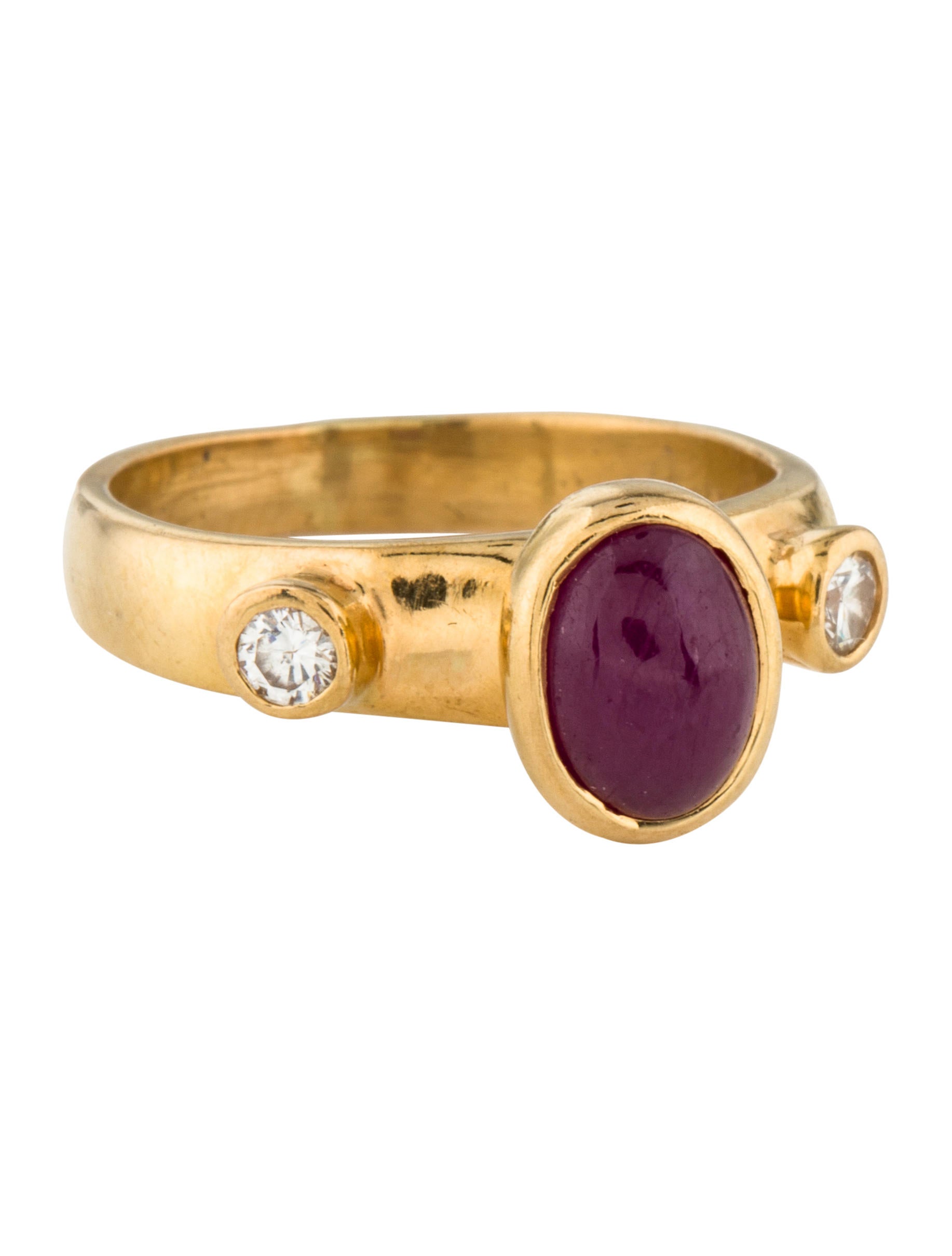 18k ruby & diamond pinky ring