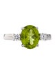 Ring 18K Peridot & Diamond Cocktail Ring