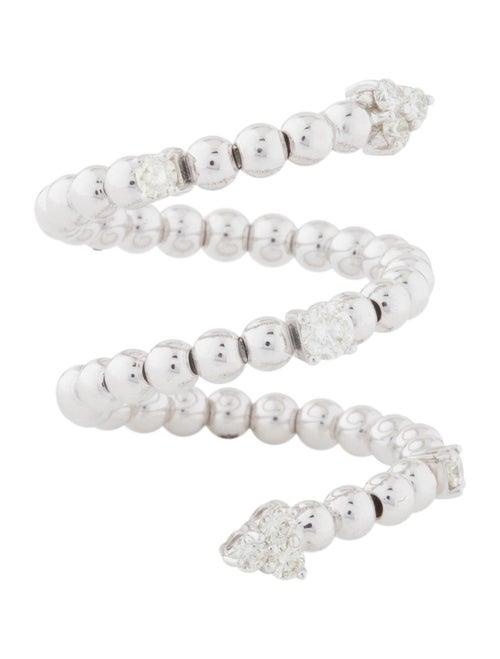 18K Diamond Spiral Ring white