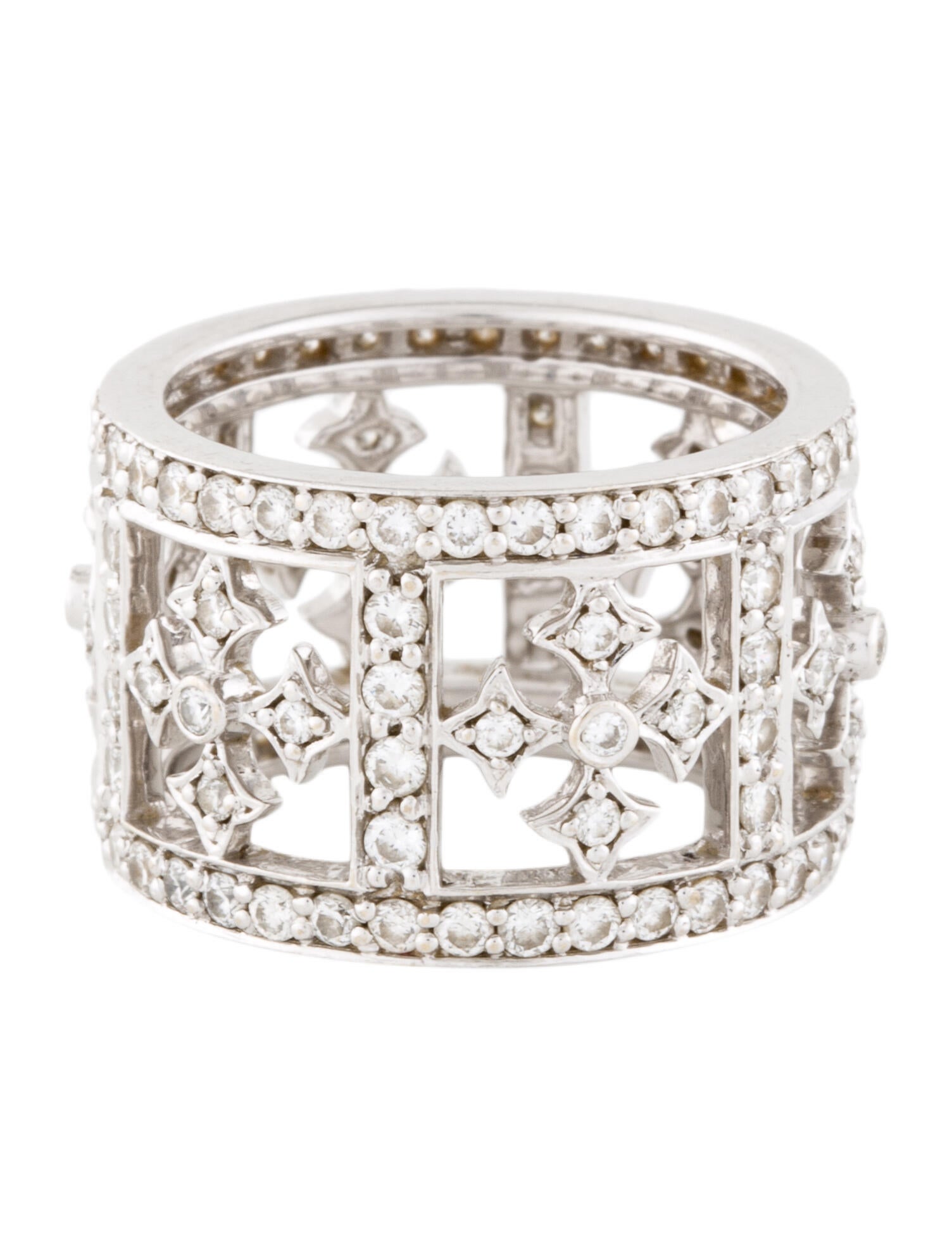 Ring 18K 1.75ctw Diamond Lattice Band Rings RRING91321 The RealReal