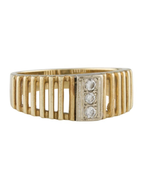 14K Diamond Band yellow
