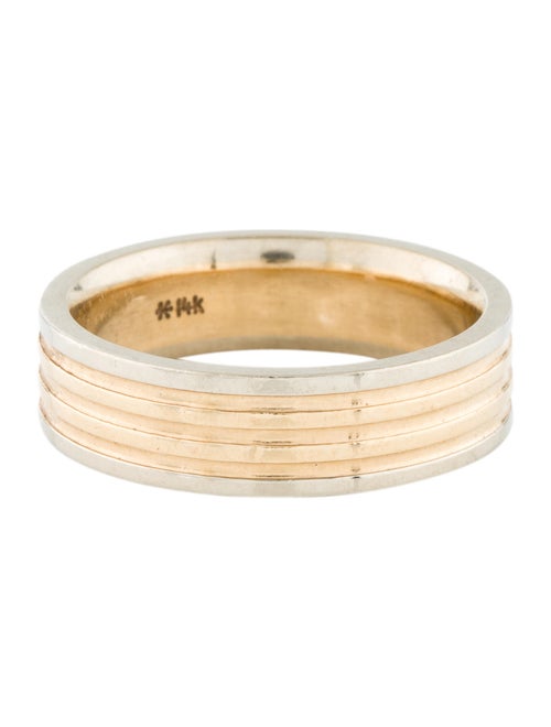 14K Ribbed Band yellow