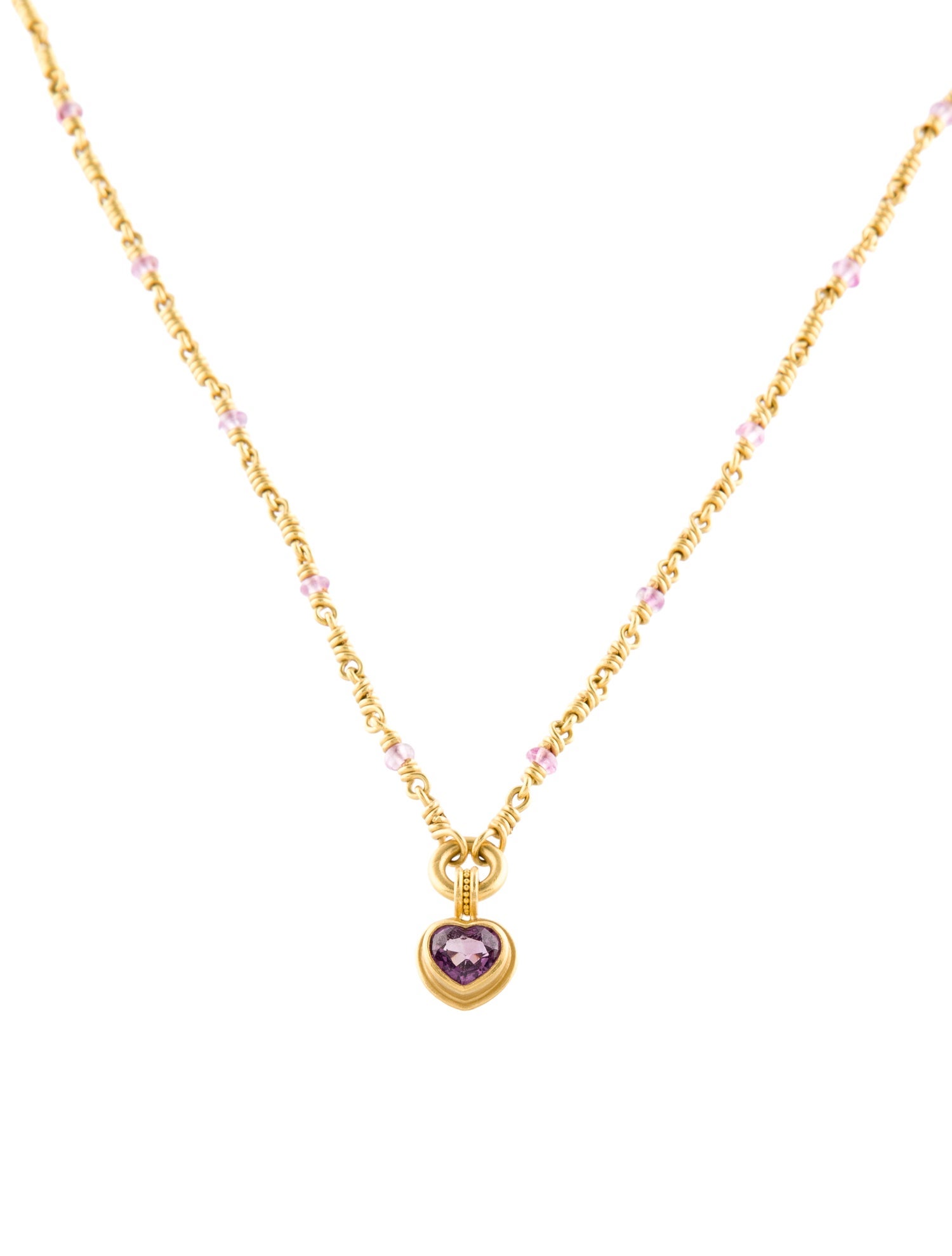 Reinstein Ross 22K Sapphire Heart Pendant Necklace