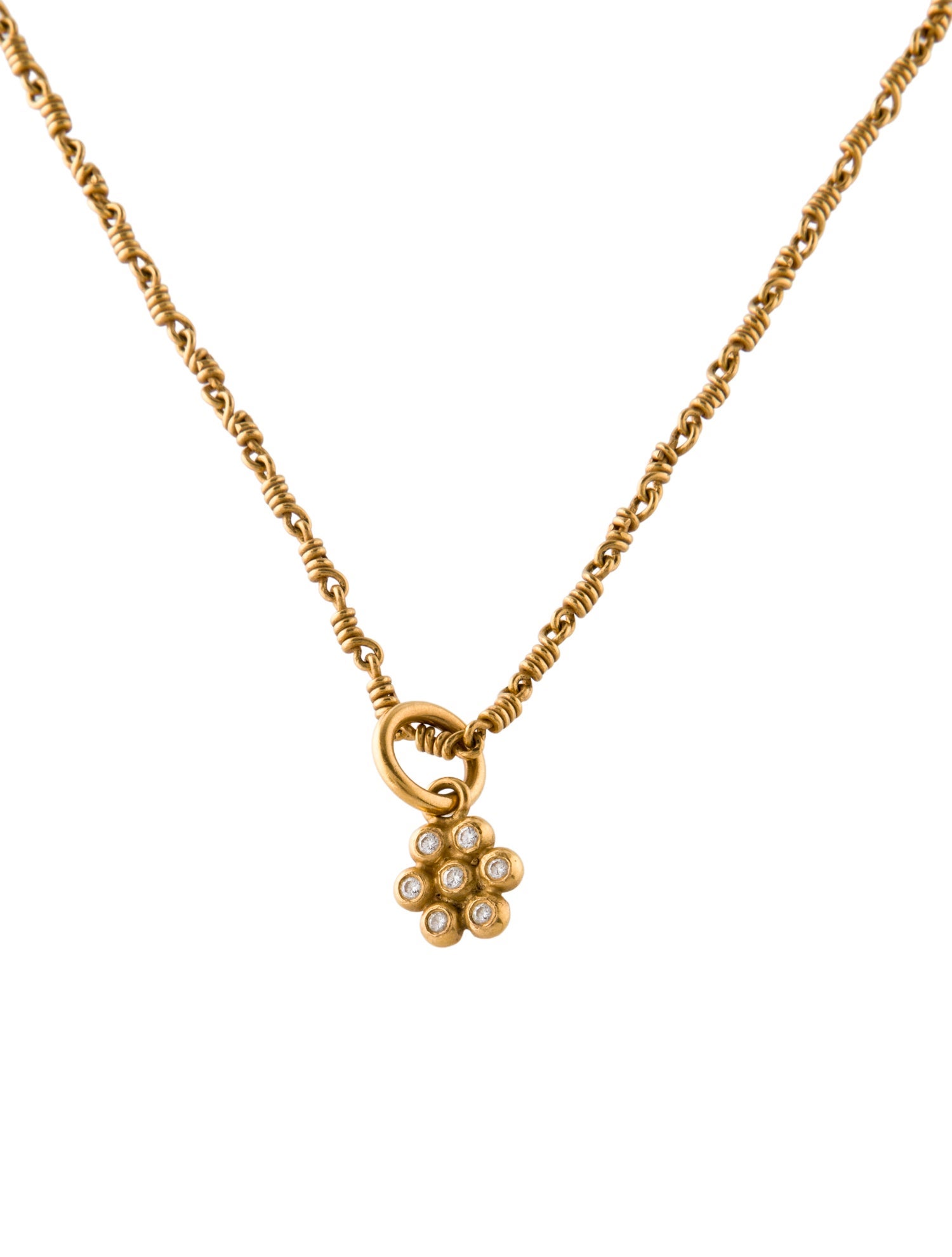 Reinstein Ross 20K Diamond Classic Isabella Chain with Large Snowdrop Pendant Necklace