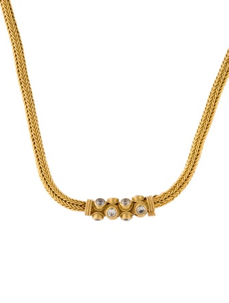 Reinstein Ross 22K 1.77ctw Colorless Sapphire Chain Necklace