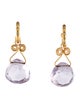 Reinstein Ross 20K Amethyst & Diamond Hoop Earrings